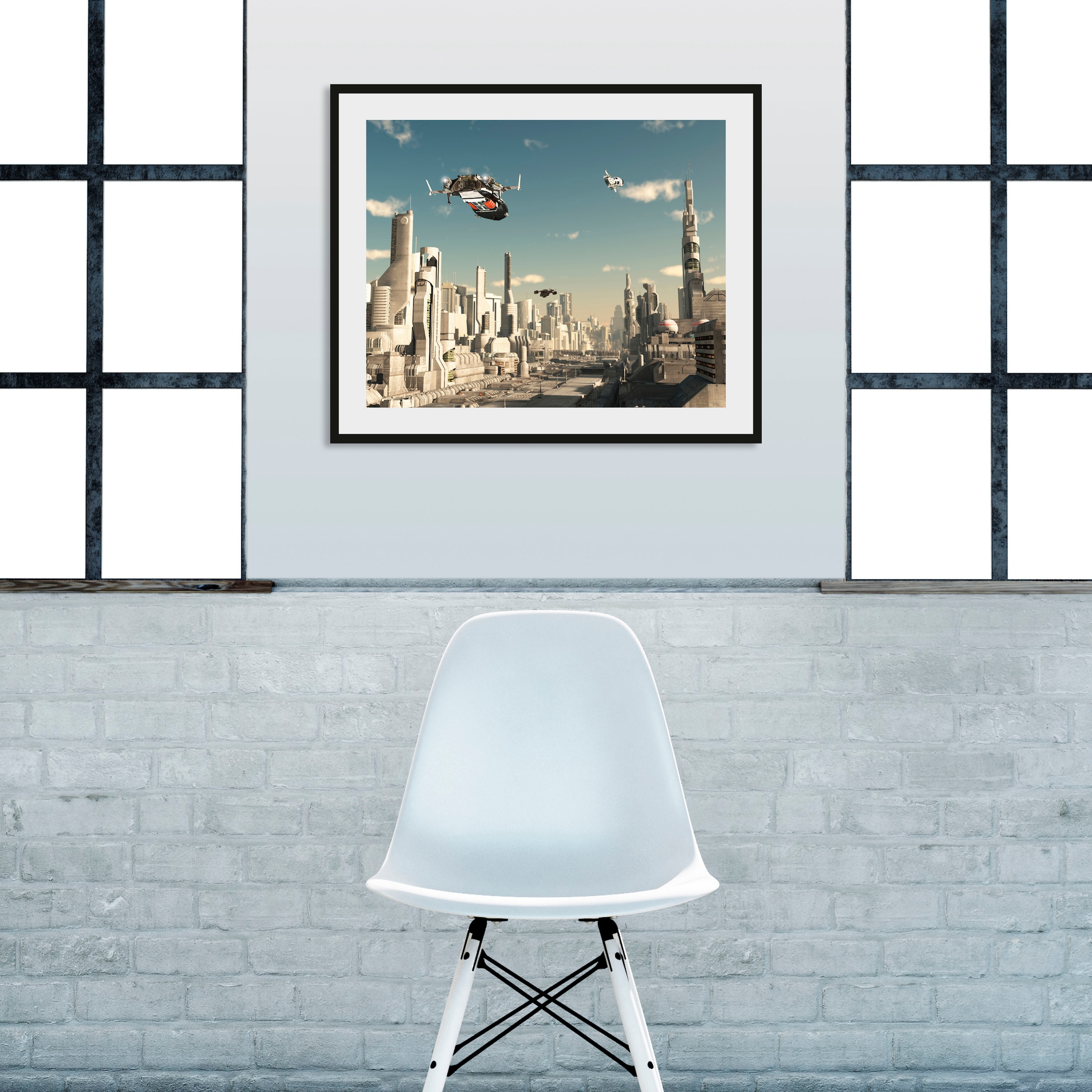 queence Bild "FUTURAMA", Städte-Stadt-Flugzeuge-Himmel-Film, (1 St.), HD Pr günstig online kaufen