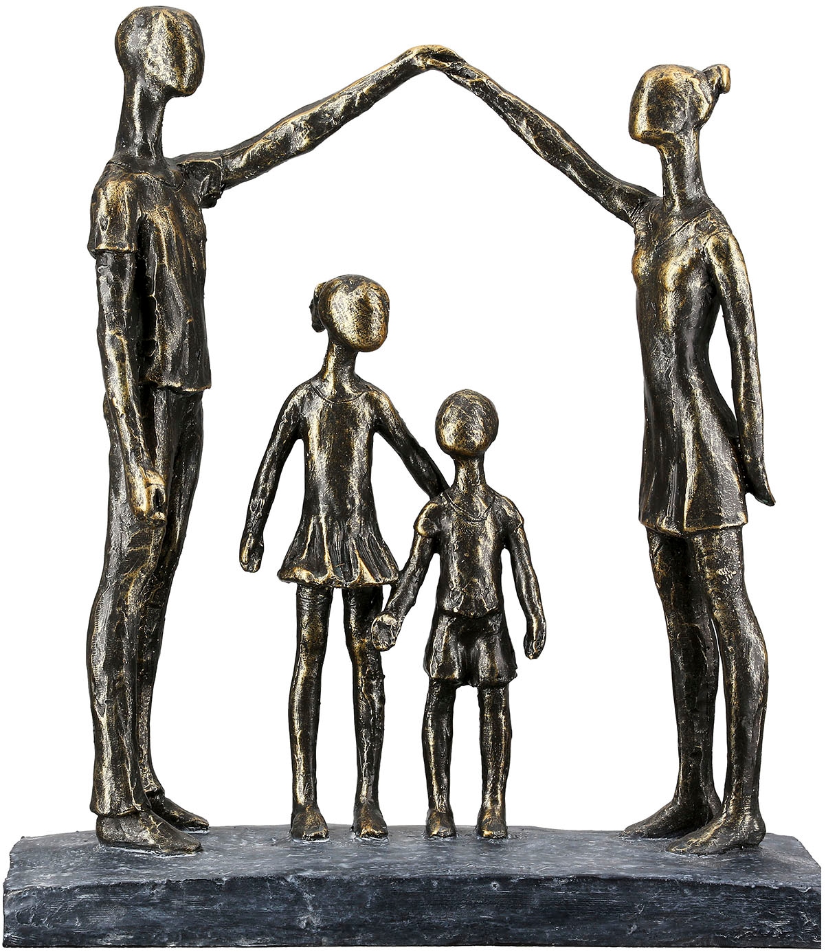 Casablanca by Gilde Dekofigur "Skulptur Familie schützende Hände bronzefarb günstig online kaufen