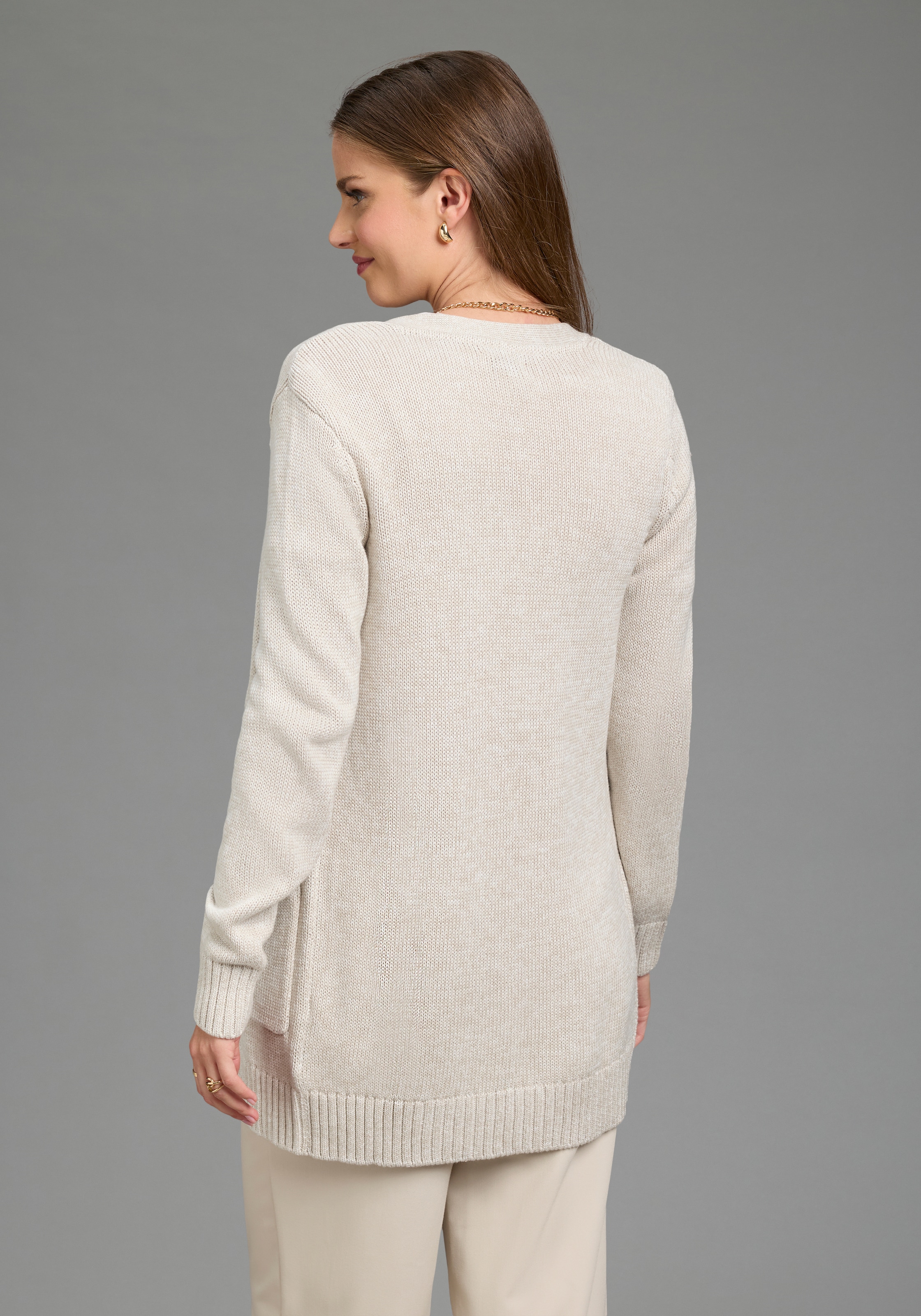 Flashlights Strickjacke »in melierter Optik, elastisches Material« mit aufgesetzten Taschen