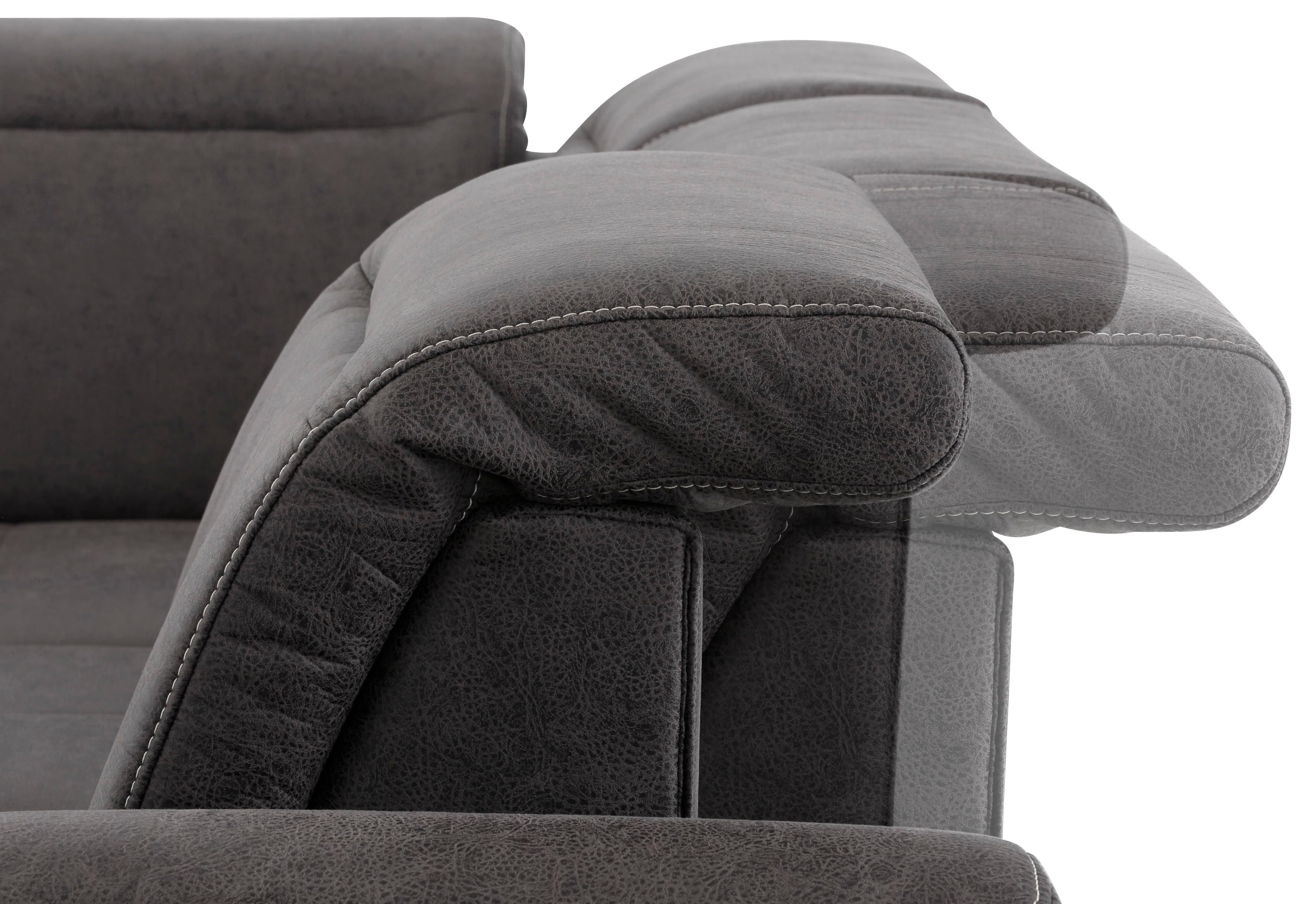 Thumbnail - Home affaire Ecksofa "Solvei L-Form" wahlweise auch mit Kopfteilverstellung und Bettfunktion, Federkern