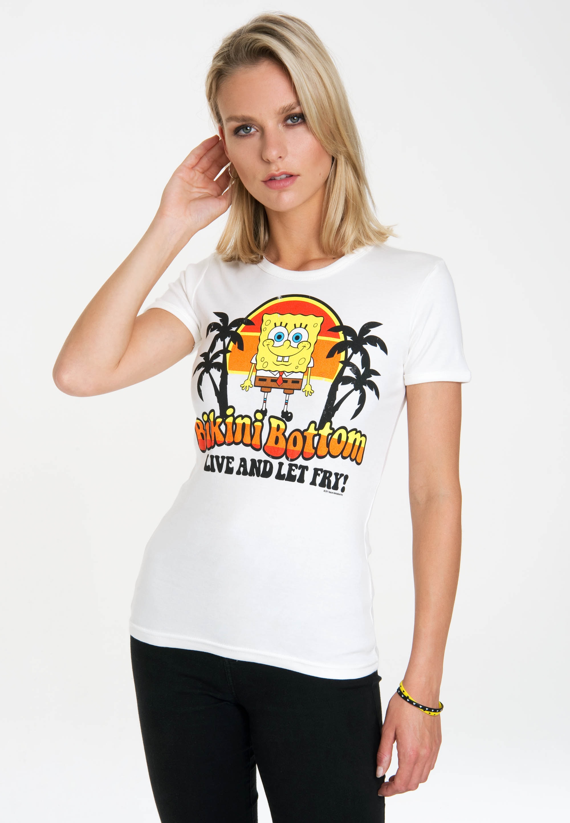 LOGOSHIRT T-Shirt »Spongebob – Bikini Bottom«, mit lizenzierten Originaldesign