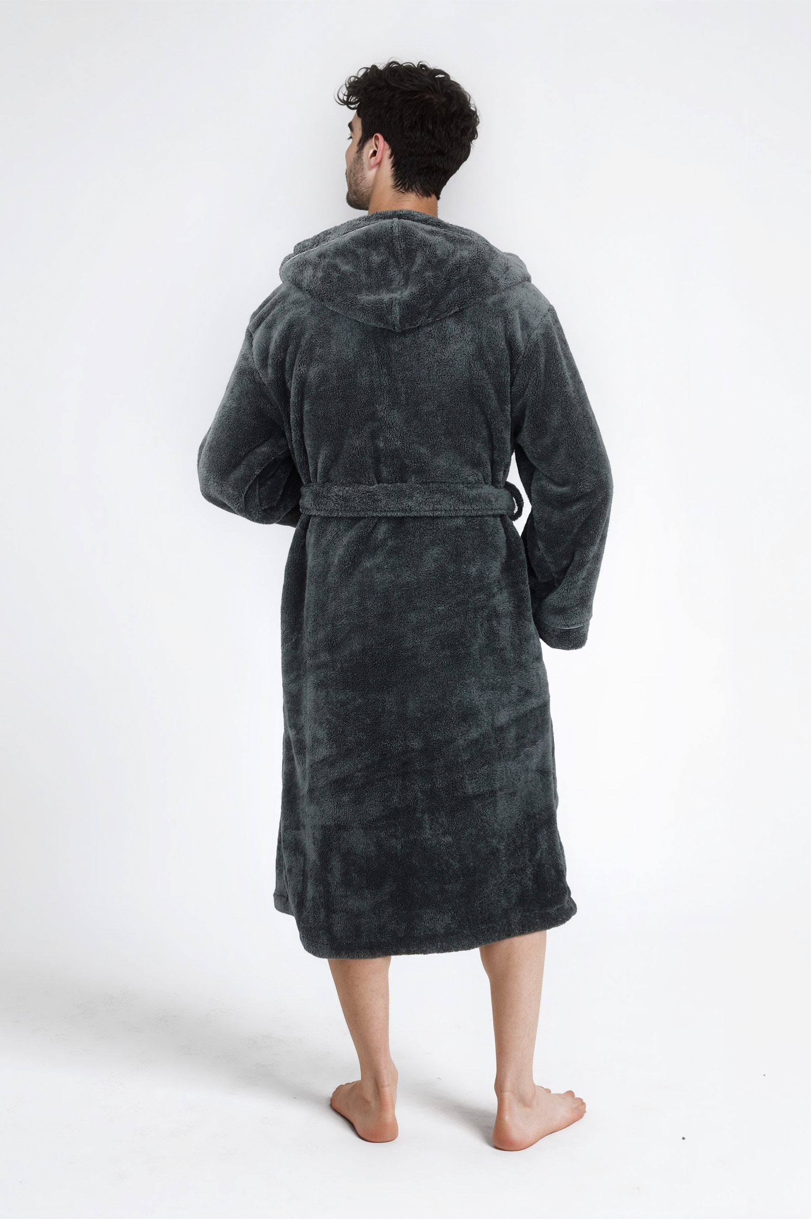 my home Unisex-Bademantel »Lillou, ideal für Sauna & Spa, Hotelbademantel, Morgenmantel«, (1 St.), kuschelig weicher Fleece, für Damen und Herren, XS-3XL