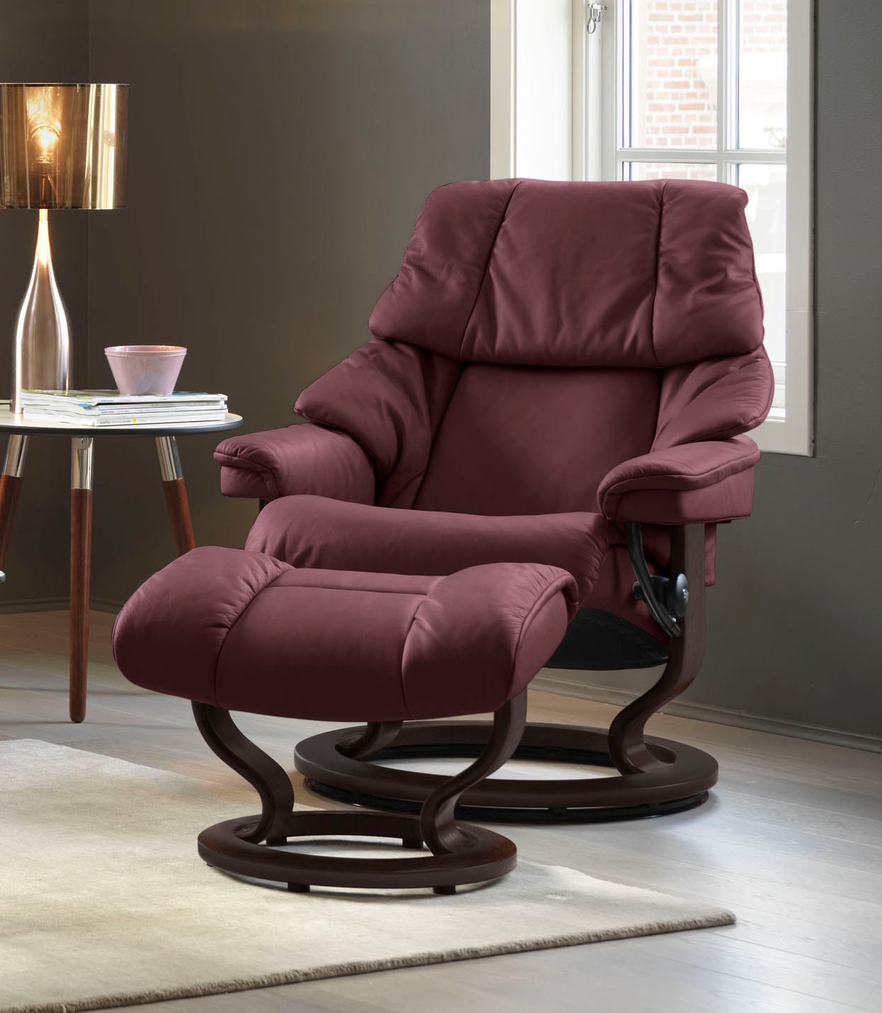 Stressless Fußhocker "Reno", mit Classic Base, Gestell Braun