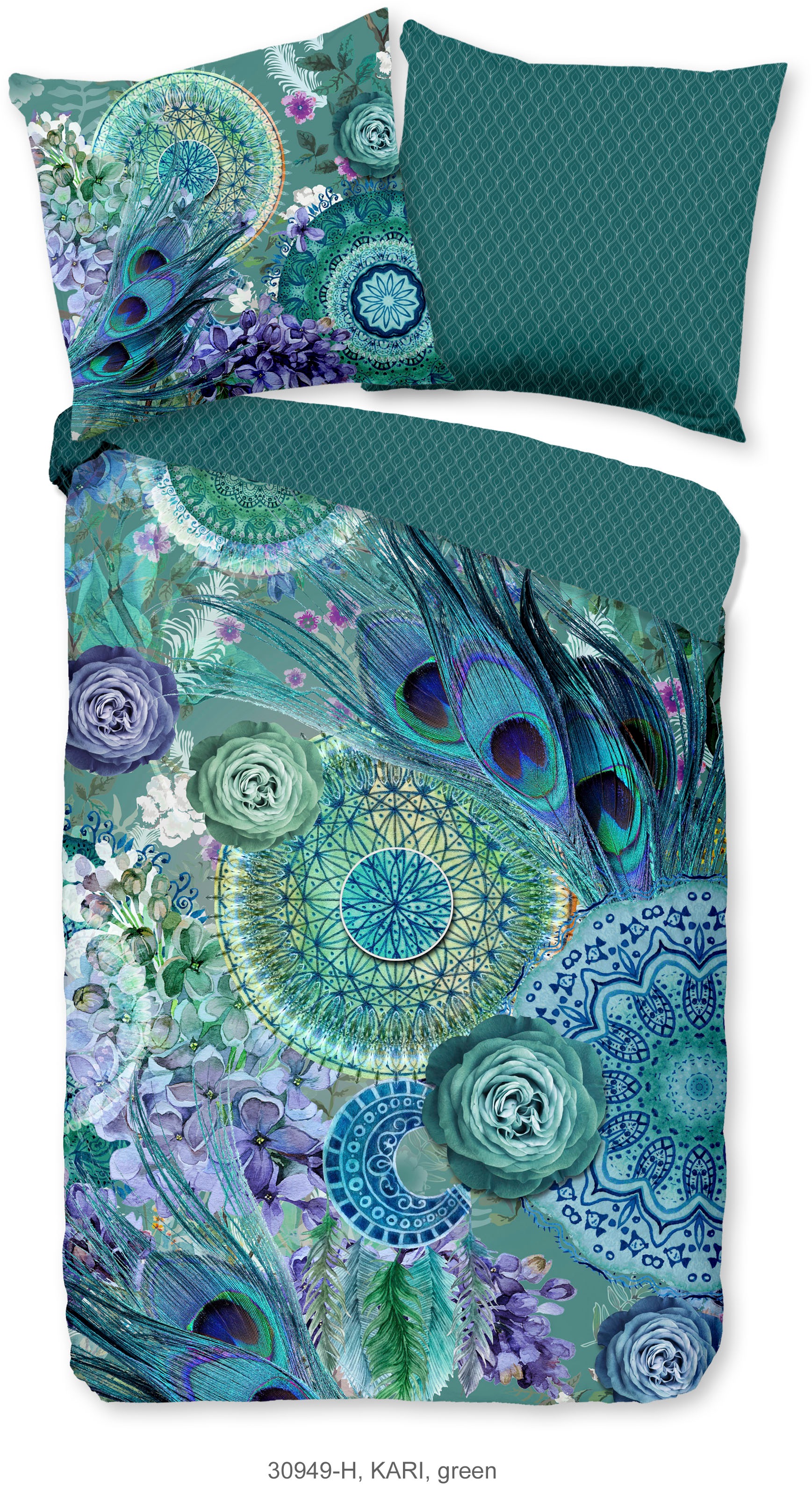 hip Wendebettwäsche "Kari" 2 Stk. tlg. Mako-Satin, 135x200, Reißverschluss, günstig online kaufen