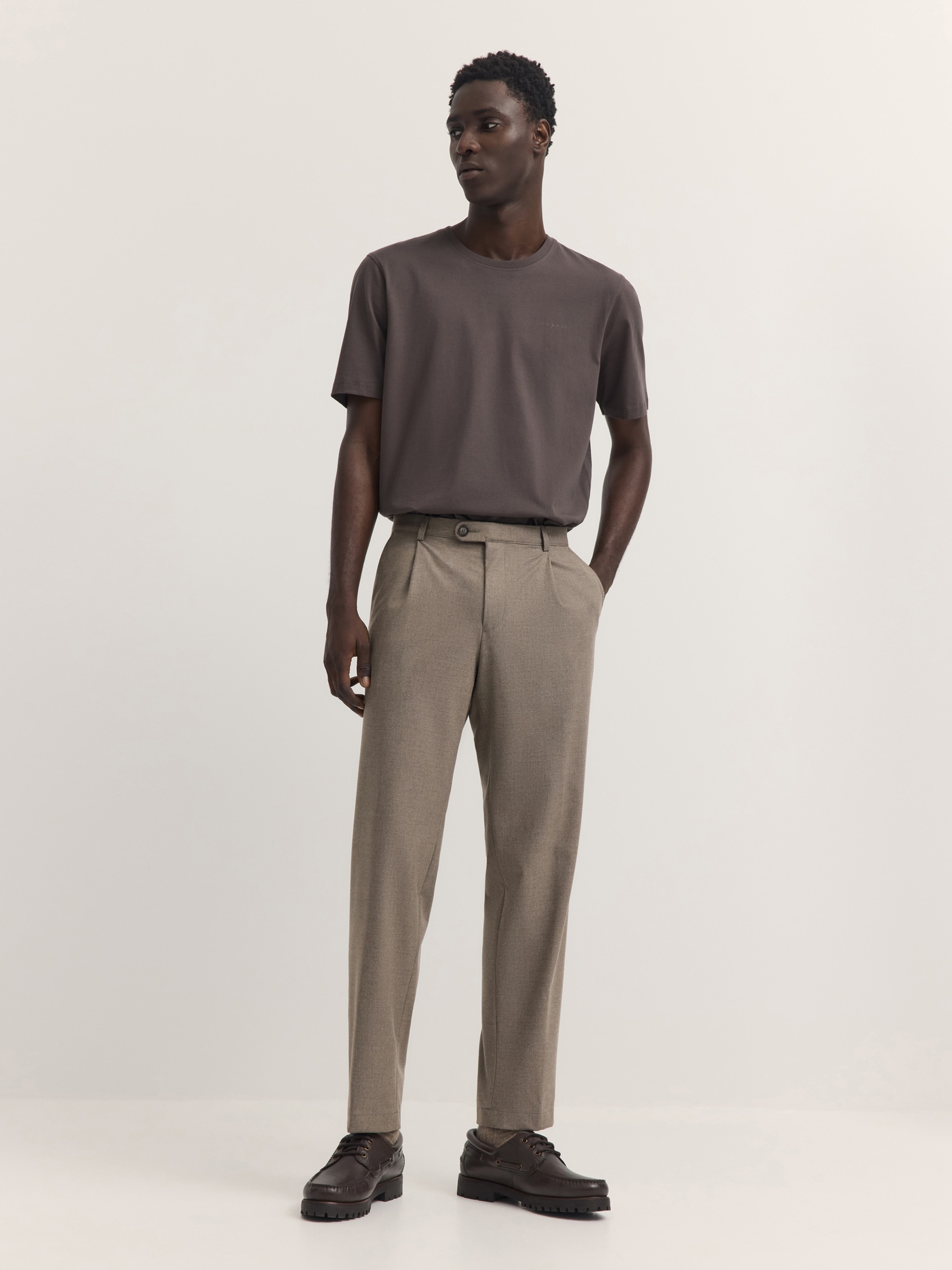 bugatti Bundfaltenhose »Soft superior touch«  Elio Relaxed Fit Flanelloptik