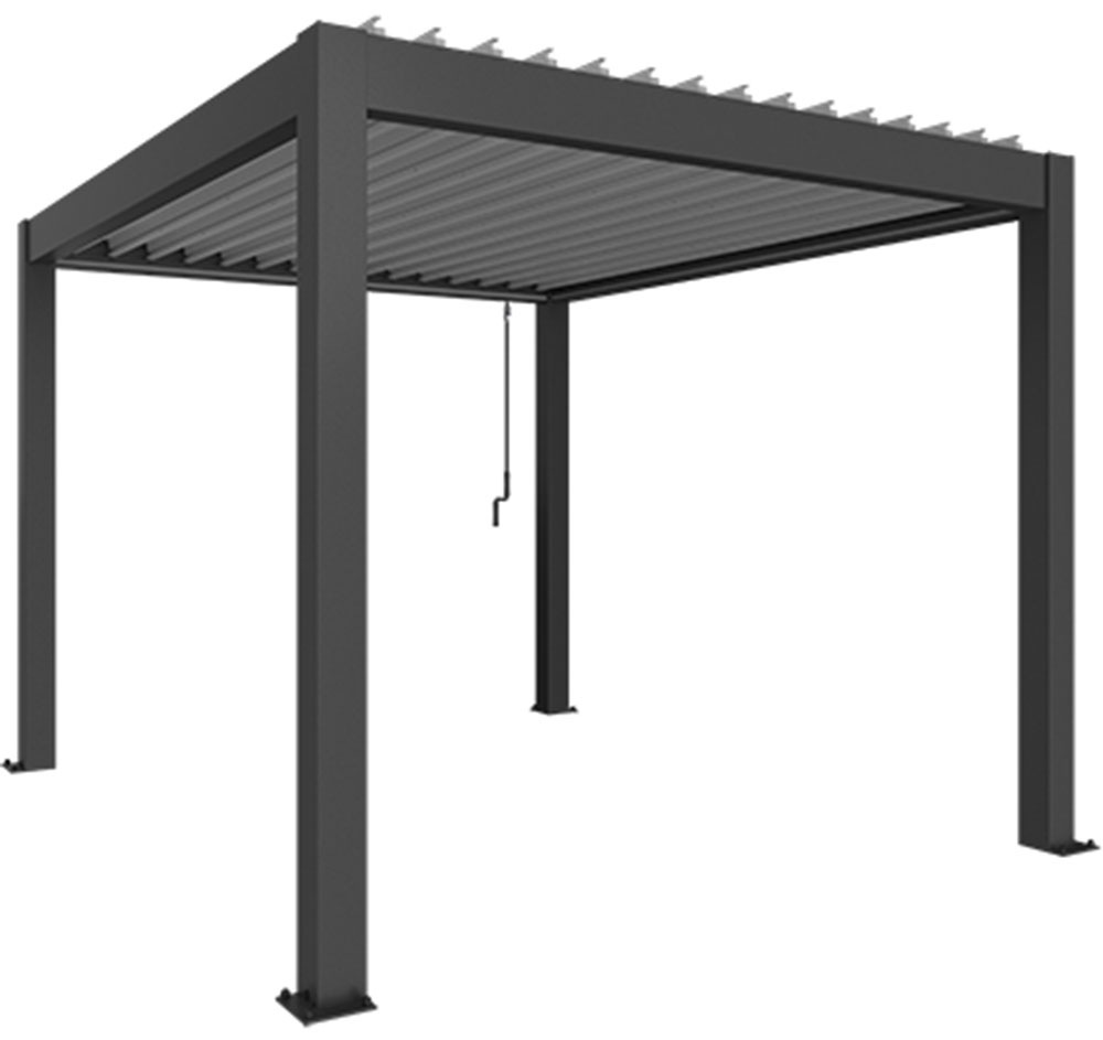 Pergola BIOHORT, B:404,5cm T:312cm, grau, Garten, Pergolen, "4x3 m, verschiedene Farben", 404,5x312x264 cm, ausgezeichnet mit dem Red Dot Design Award