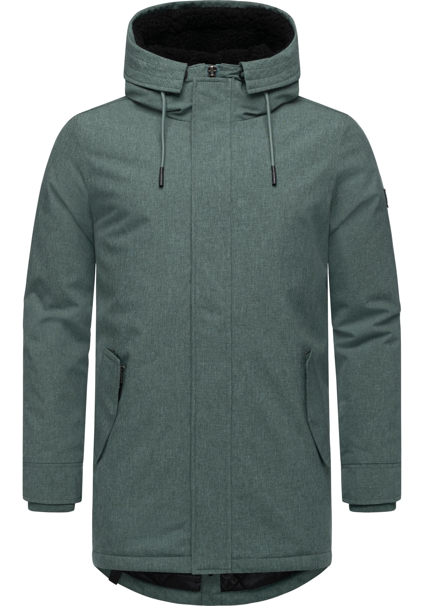 Ragwear Kurzmantel »Mr Smithem YOUMODO«, wasserdichte lange Herren Winterjacke mit Kapuze