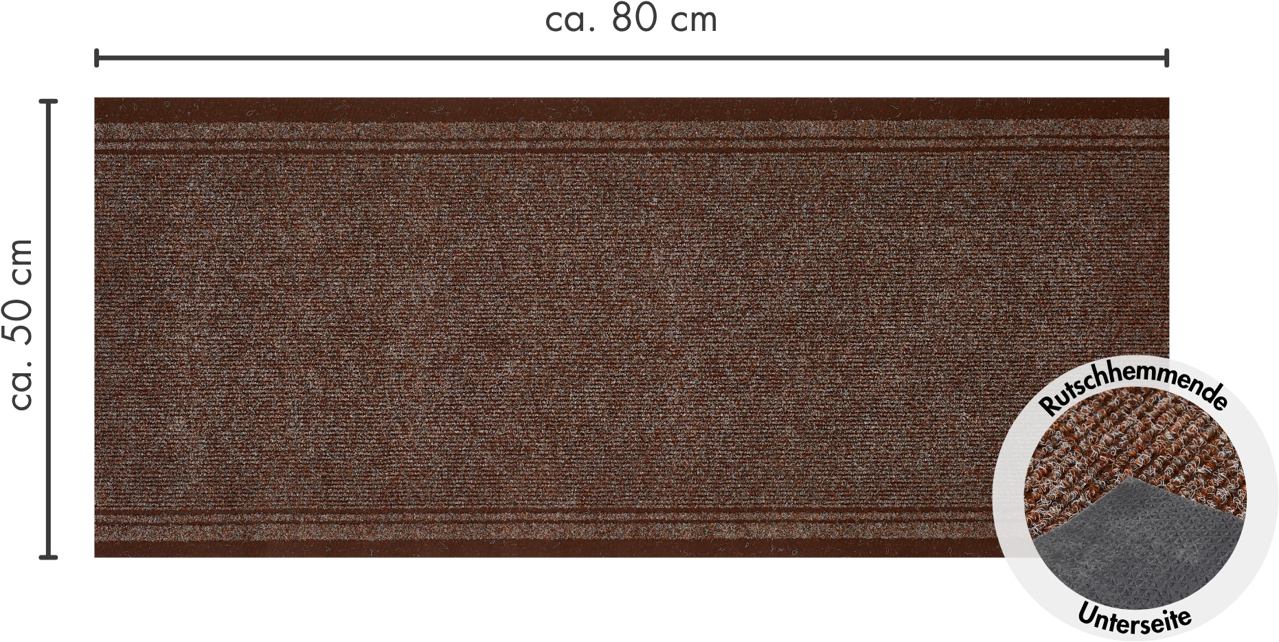 Andiamo Läufer »Mitch, Made in Belgium« rechteckig 6 mm Höhe Schmutzfangläufer, meliert, mit Bordüre, In- und Outdoor geeignet