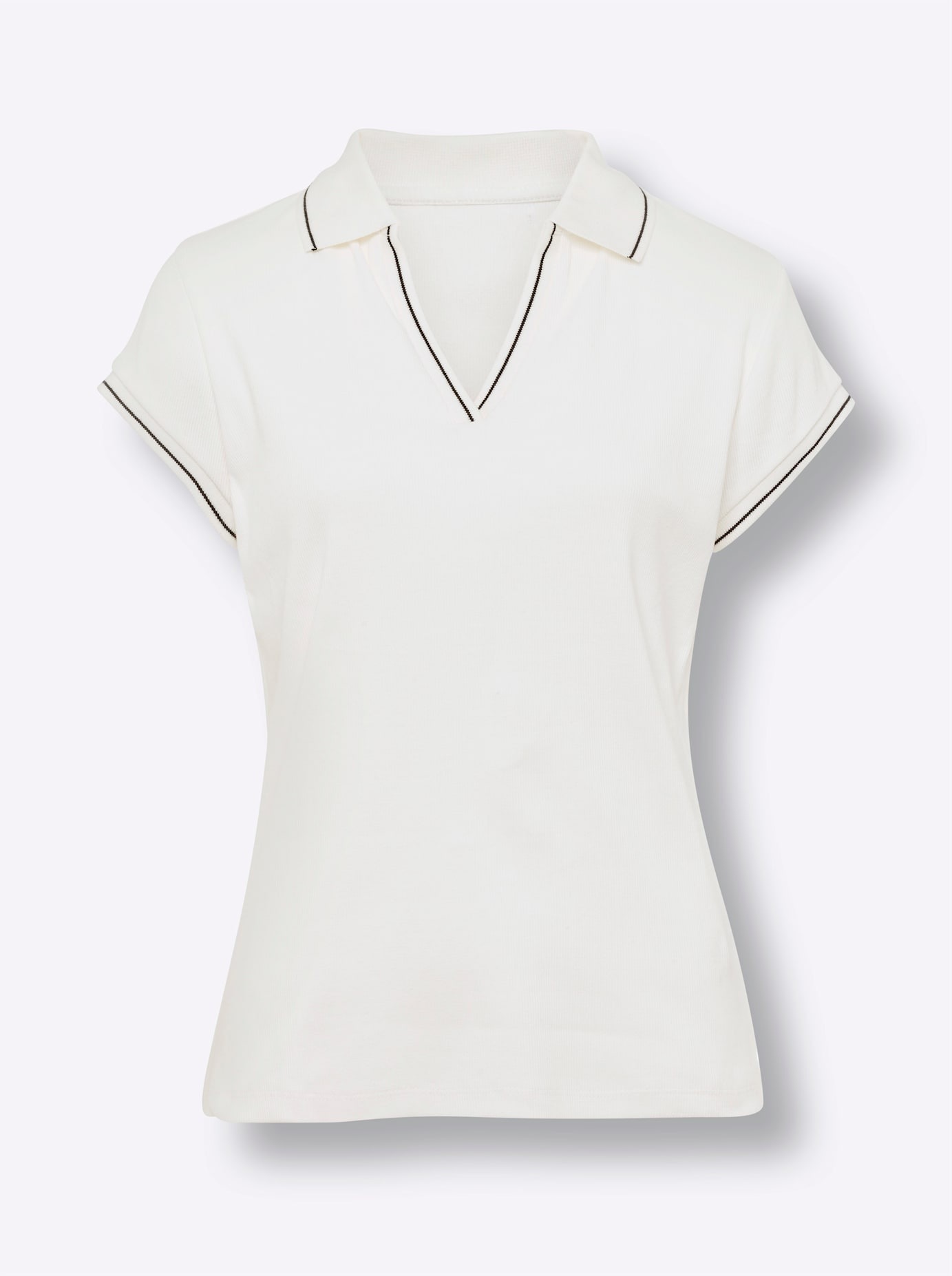 HEINE Kurzarmshirt Damen Ecru Gr. 48 3