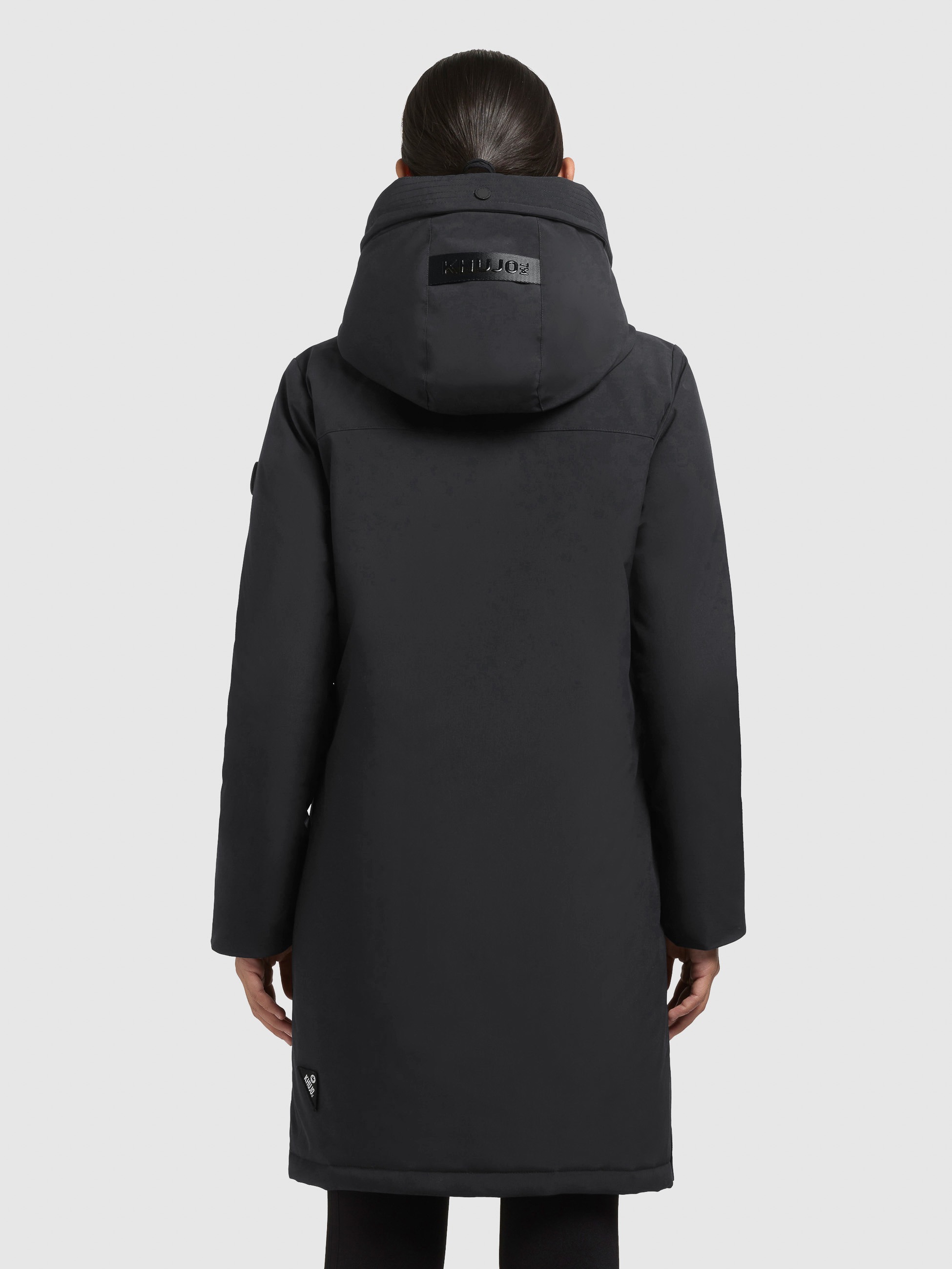Kurzmantel KHUJO "YAAK4", Damen, Gr. L, obrage grau, 100% Polyester, unifarben, eingesetzt elastischer Bund mit Windstopper, Mäntel Kurzmantel 3