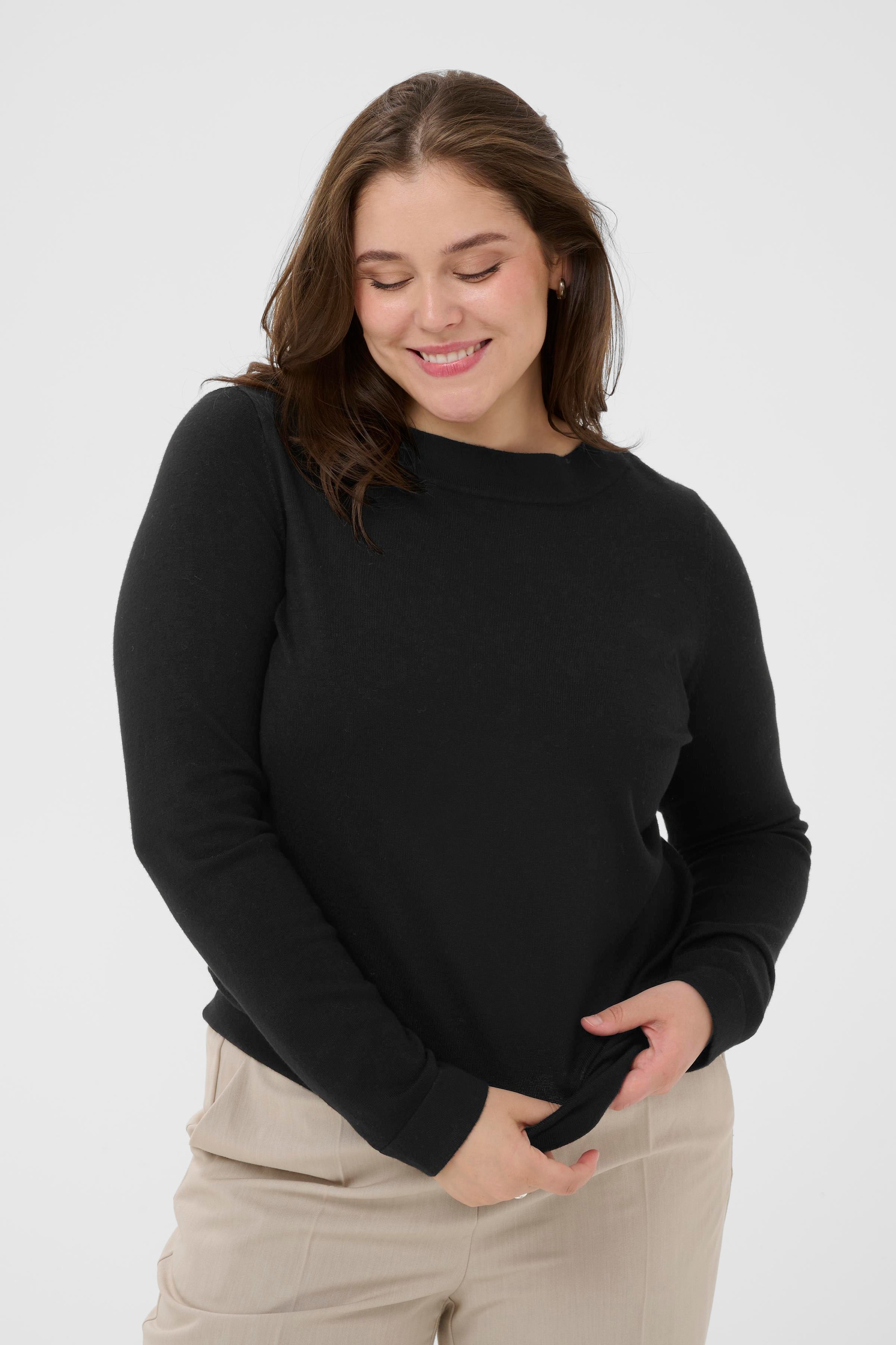 KAFFE Curve Strickpullover »Damen Strickpullover KClizzy«