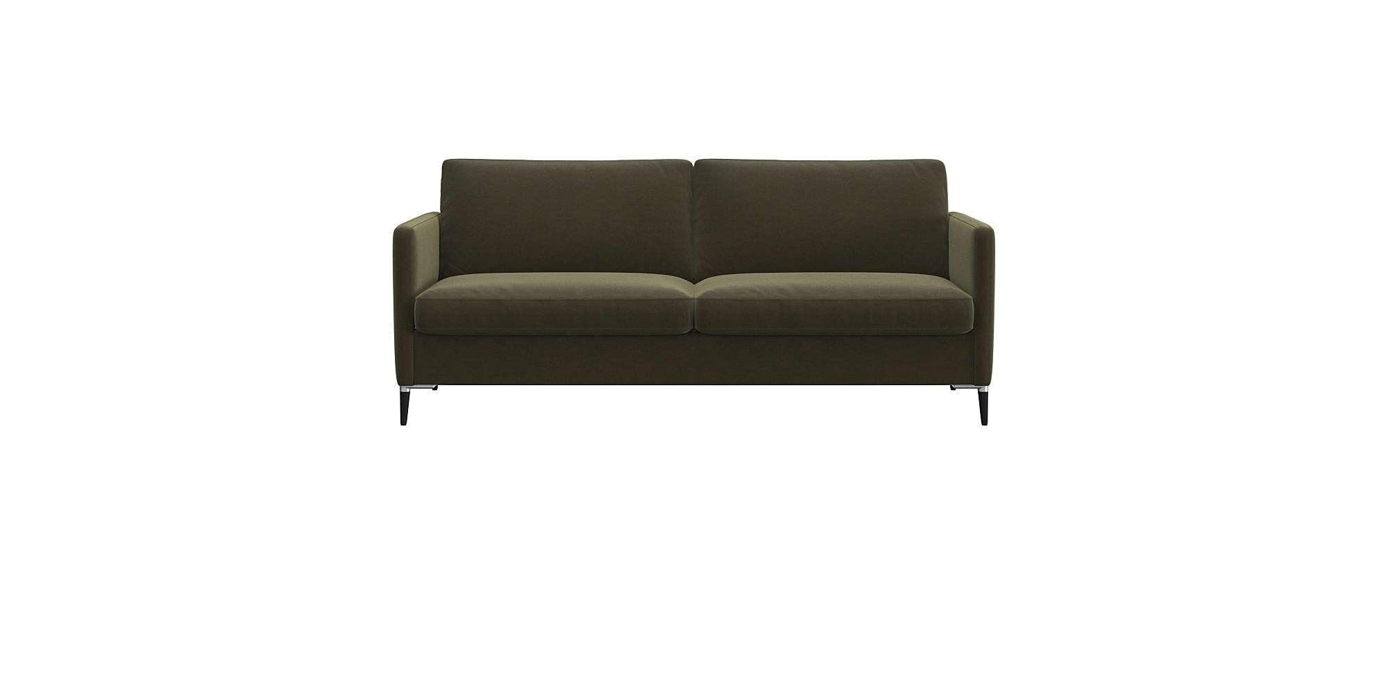 FLEXLUX 2,5-Sitzer "Fiore, super bequem durch hochwertigen Sitzaufbau mit Kaltschaum" schmale Armlehnen, Füße Alu+schwarz