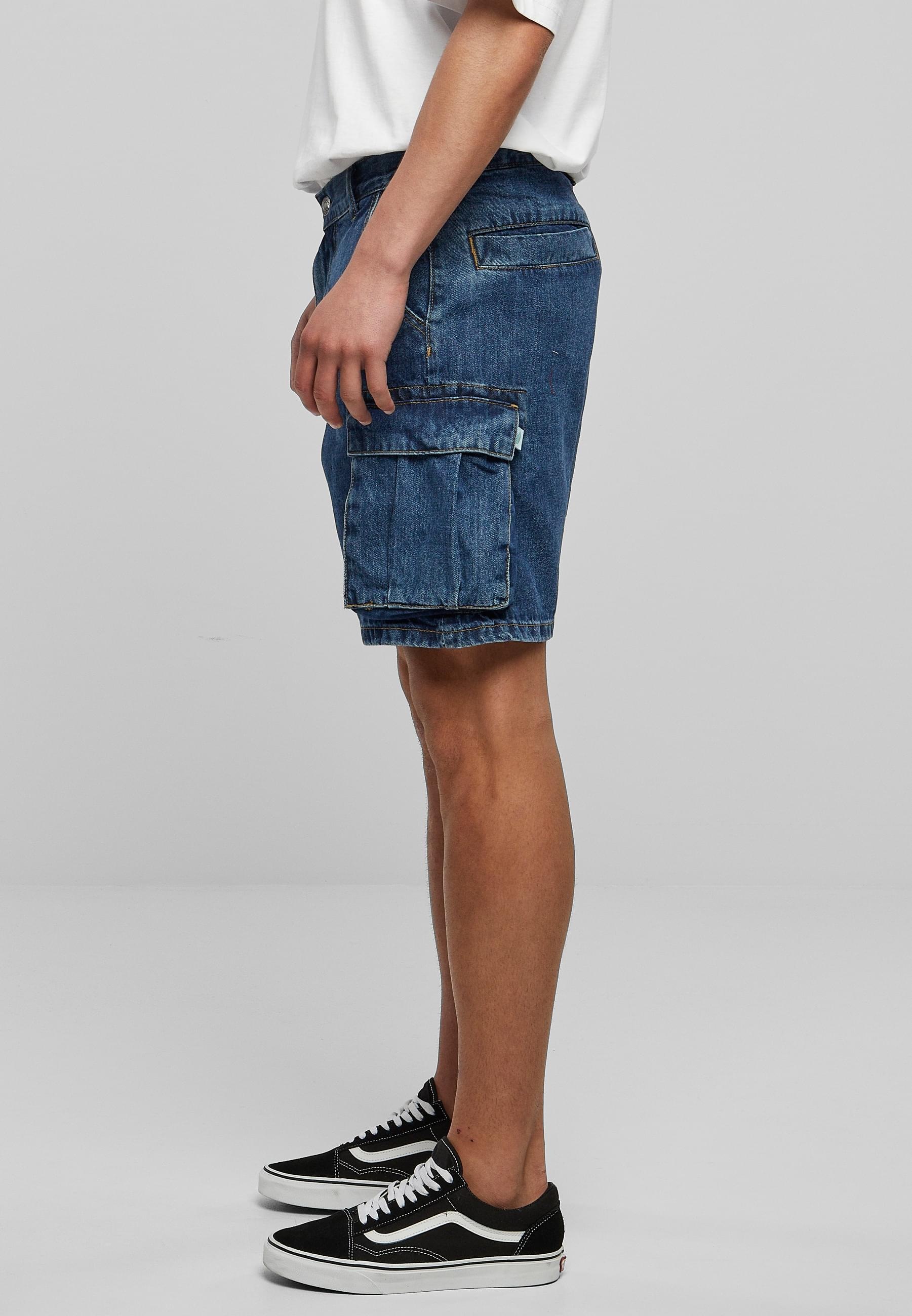 URBAN CLASSICS Cargoshorts »Urban Classics Herren Organic Denim Cargo Shorts«, (1 tlg.)
