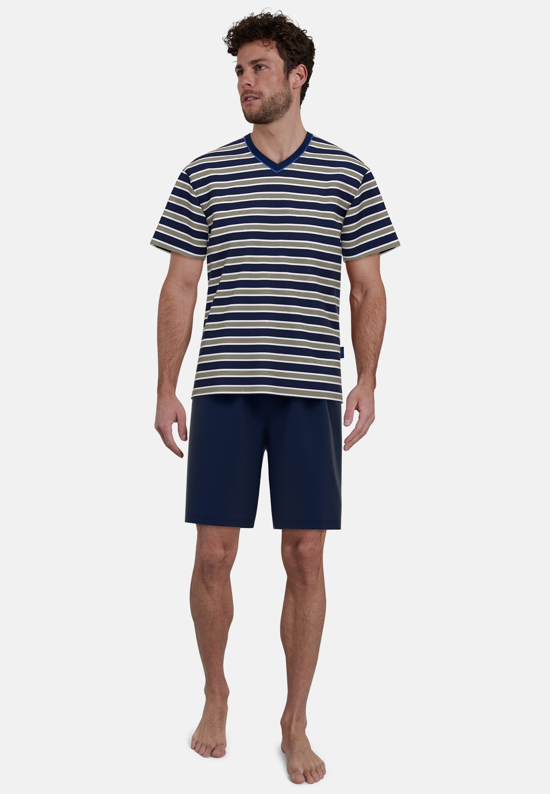 GÖTZBURG Shorty "Waterford", 2 Stk. Kurzarm, V-Ausschnitt, kurze Hose, Baum günstig online kaufen