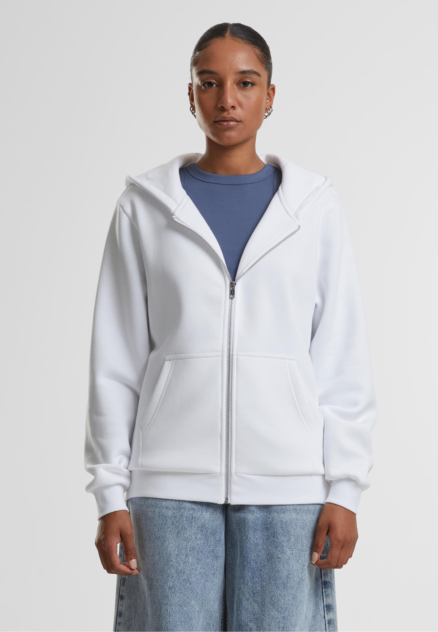 URBAN CLASSICS Cardigan »Urban Classics Ladies Fluffy Zip Cardigan«