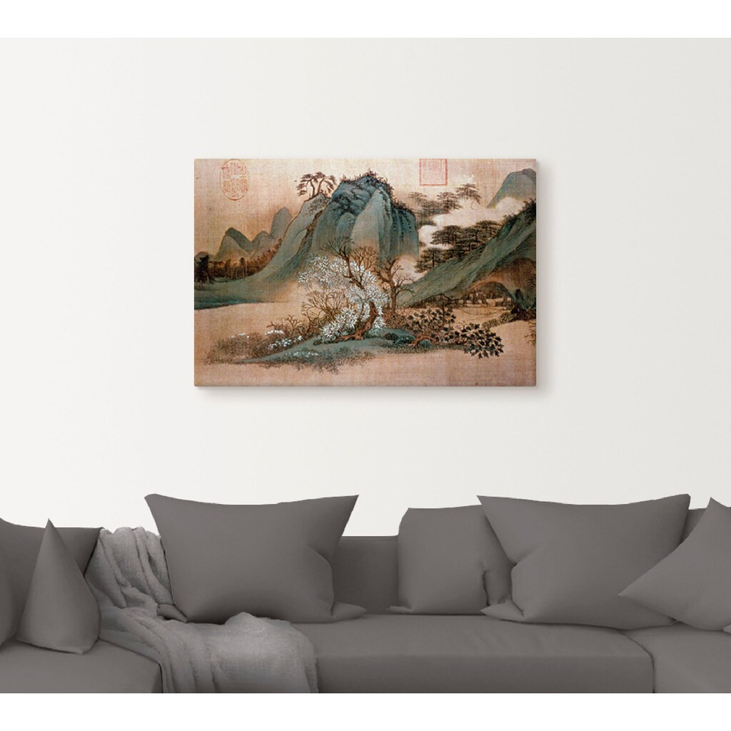 Artland Wandbild »Weiße Wolken und grüne Berge«, Asien, (1 St.)