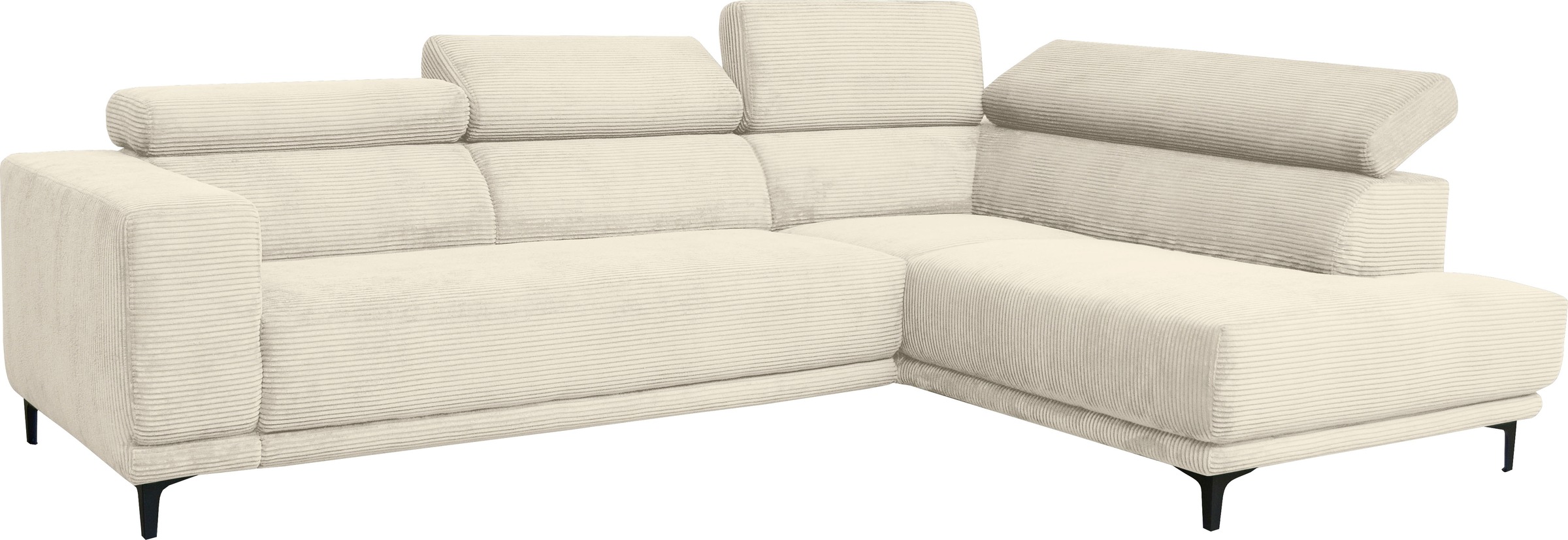 Thumbnail - alina Ecksofa "Hikari" wahlweise mit Sitzvorzug, in modernem Cordstoff, Breite 276 cm
