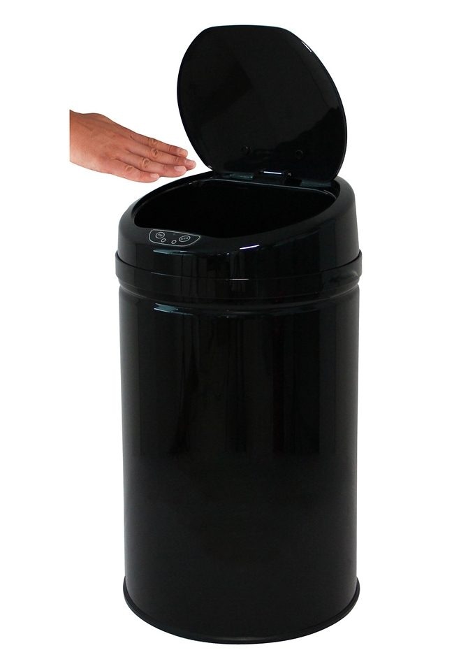 ECHTWERK Mülleimer "INOX BLACK", 1 Behälter, Infrarot-Sensor, Korpus aus Edelstahl, Fassungsvermögen 30 Liter