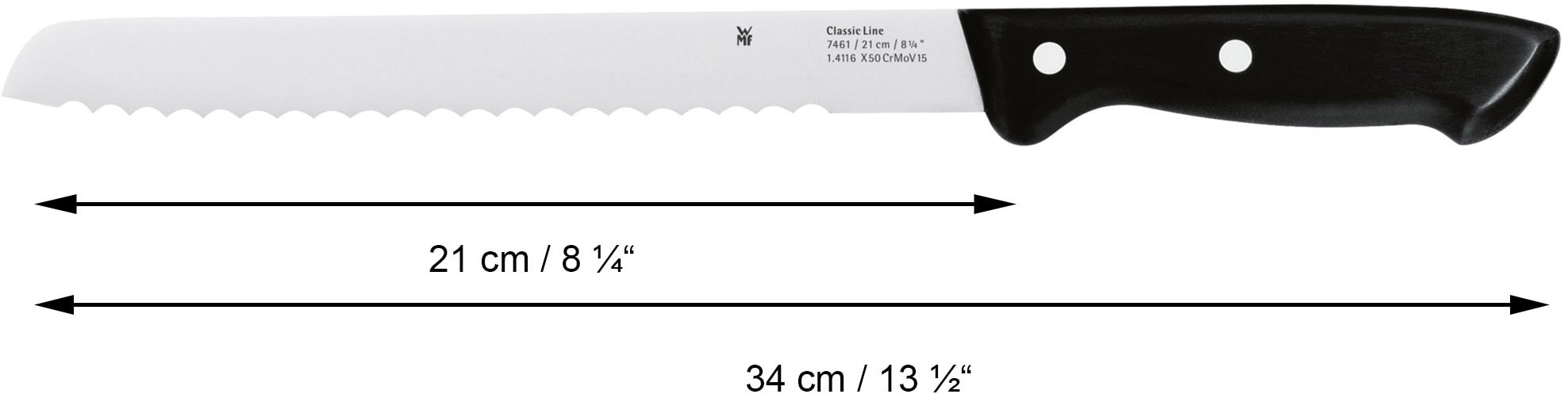 WMF Messerblock »Classic Line«, 6 tlg., Messerklingen aus Spezialklingenstahl