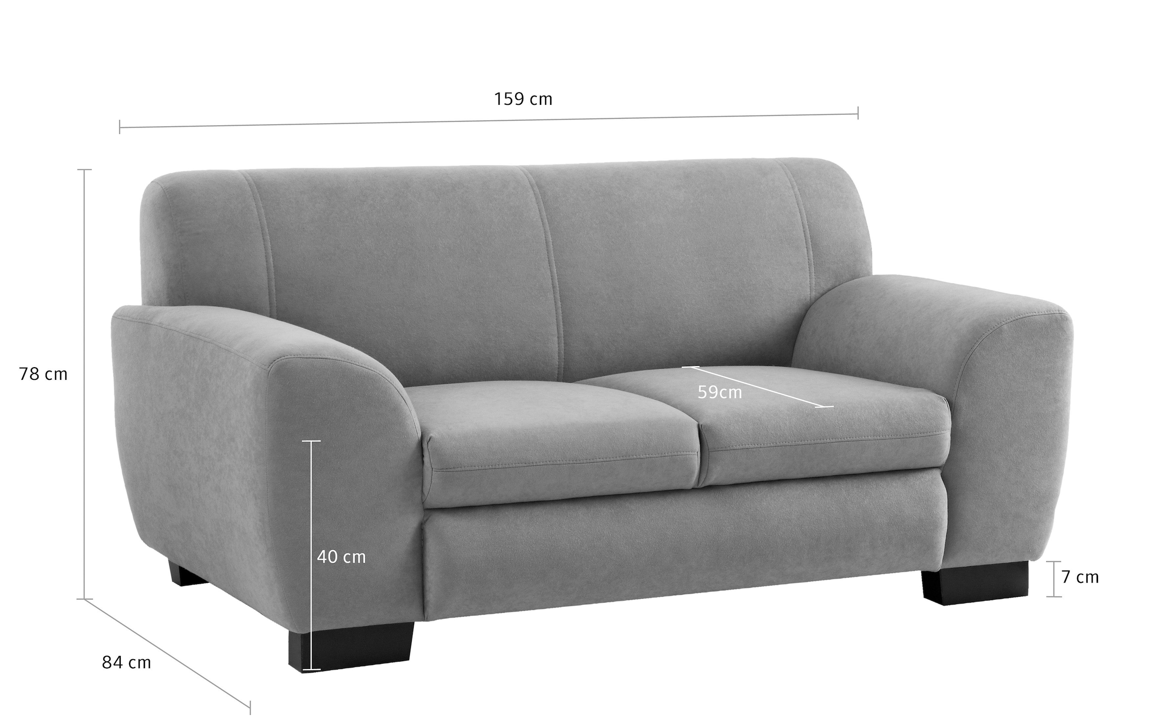 Home affaire Sofa »Nika L-Form«, als 2-oder 3-Sitzer, in Microfaser PRIMABELLE® oder Struktur