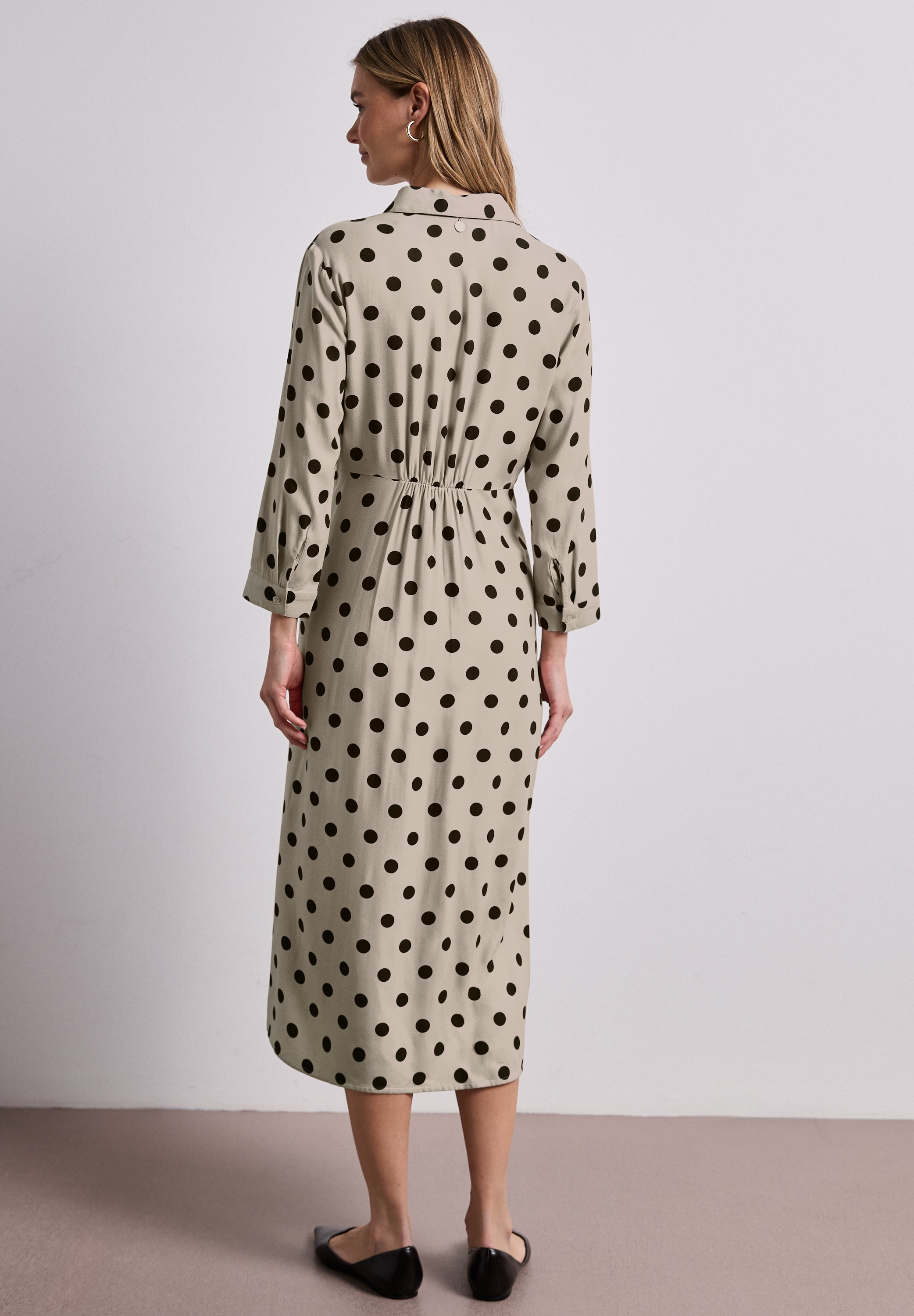 STREET ONE Blusenkleid Ohne Taschen mit Punktemuster