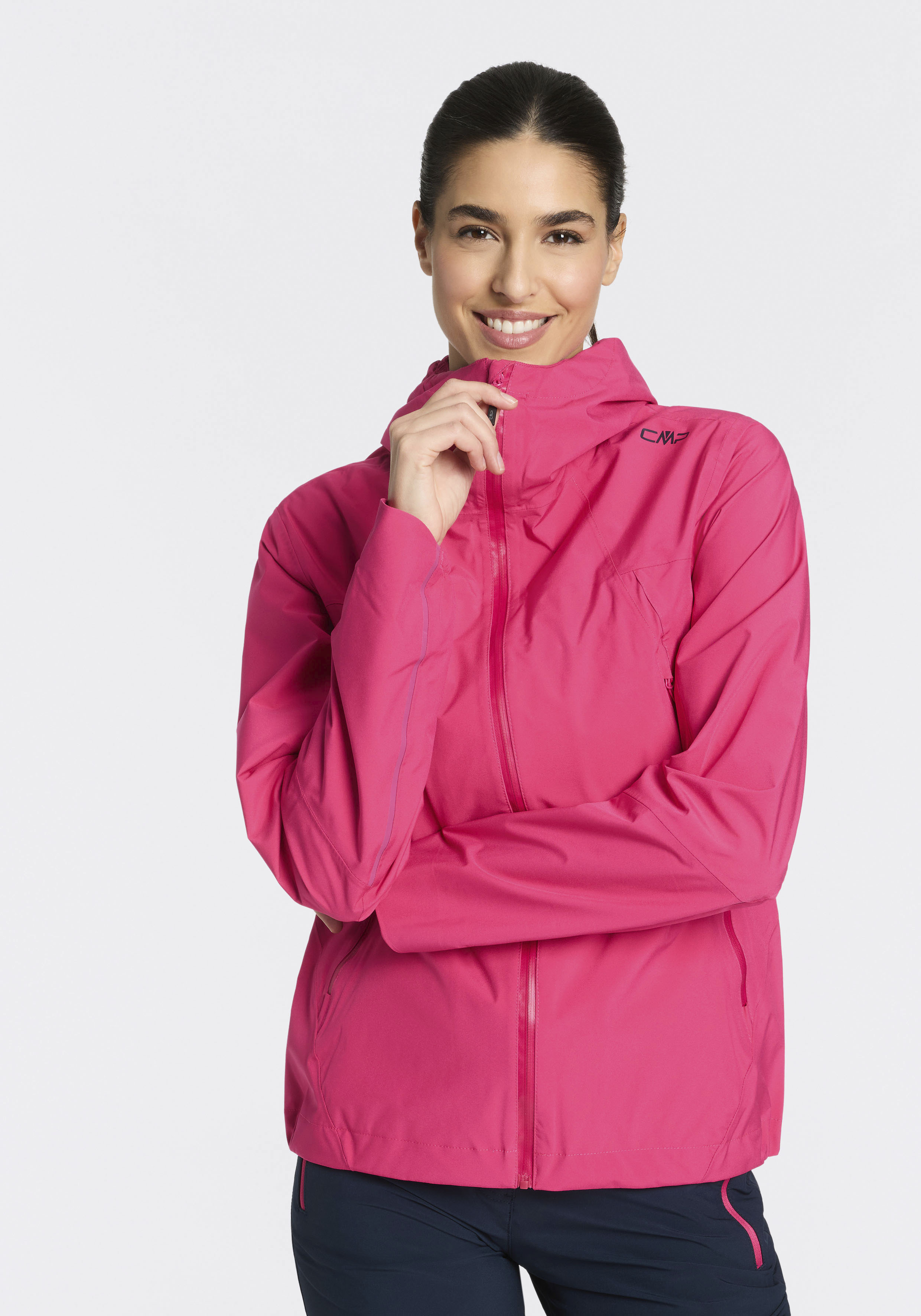 CMP Regenjacke mit regulierbarer Kapuze, 2-Lagen-Konstruktion, wasserdicht, winddicht