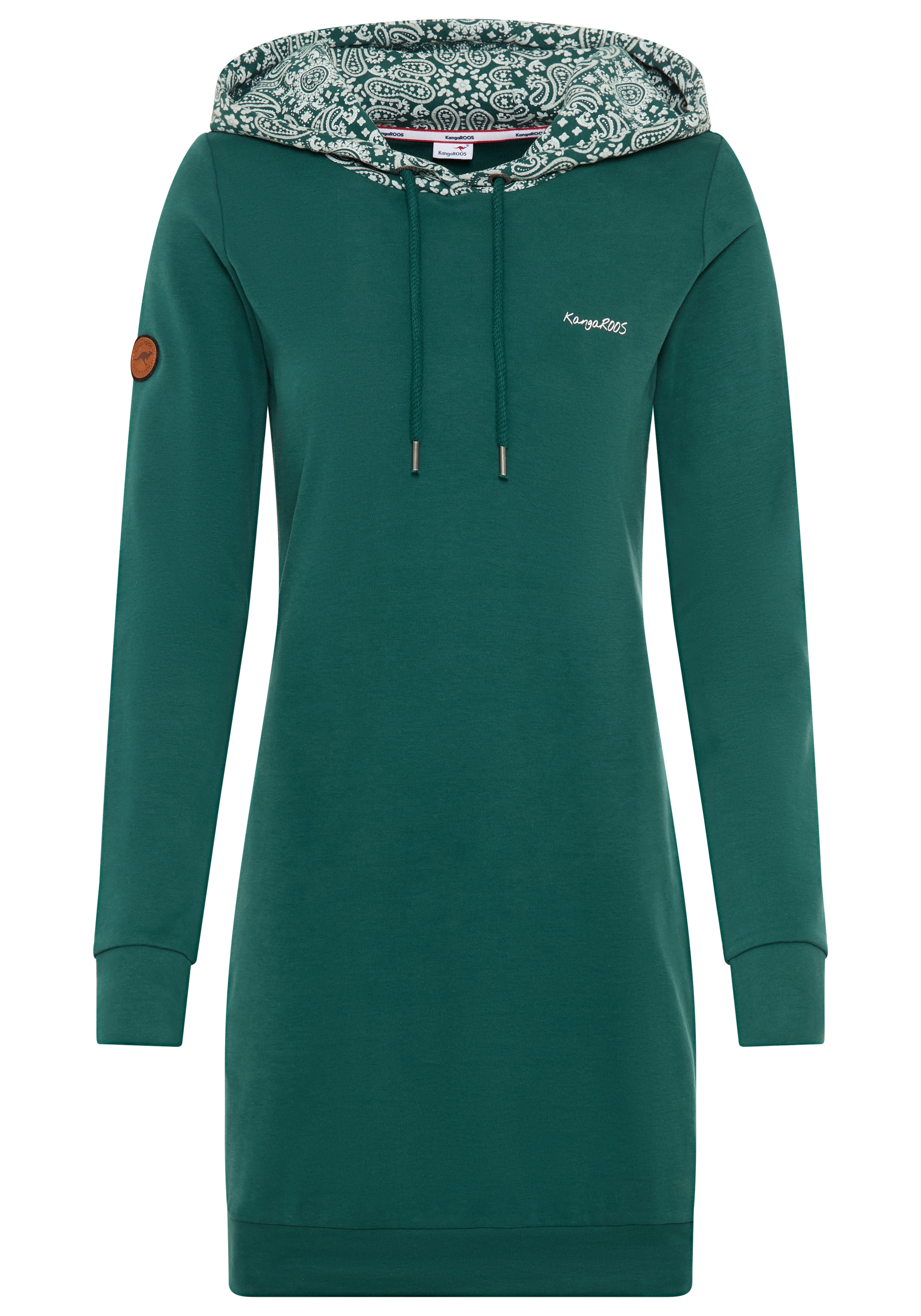 KangaROOS Sweatkleid, mit Allover-Print Kapuze
