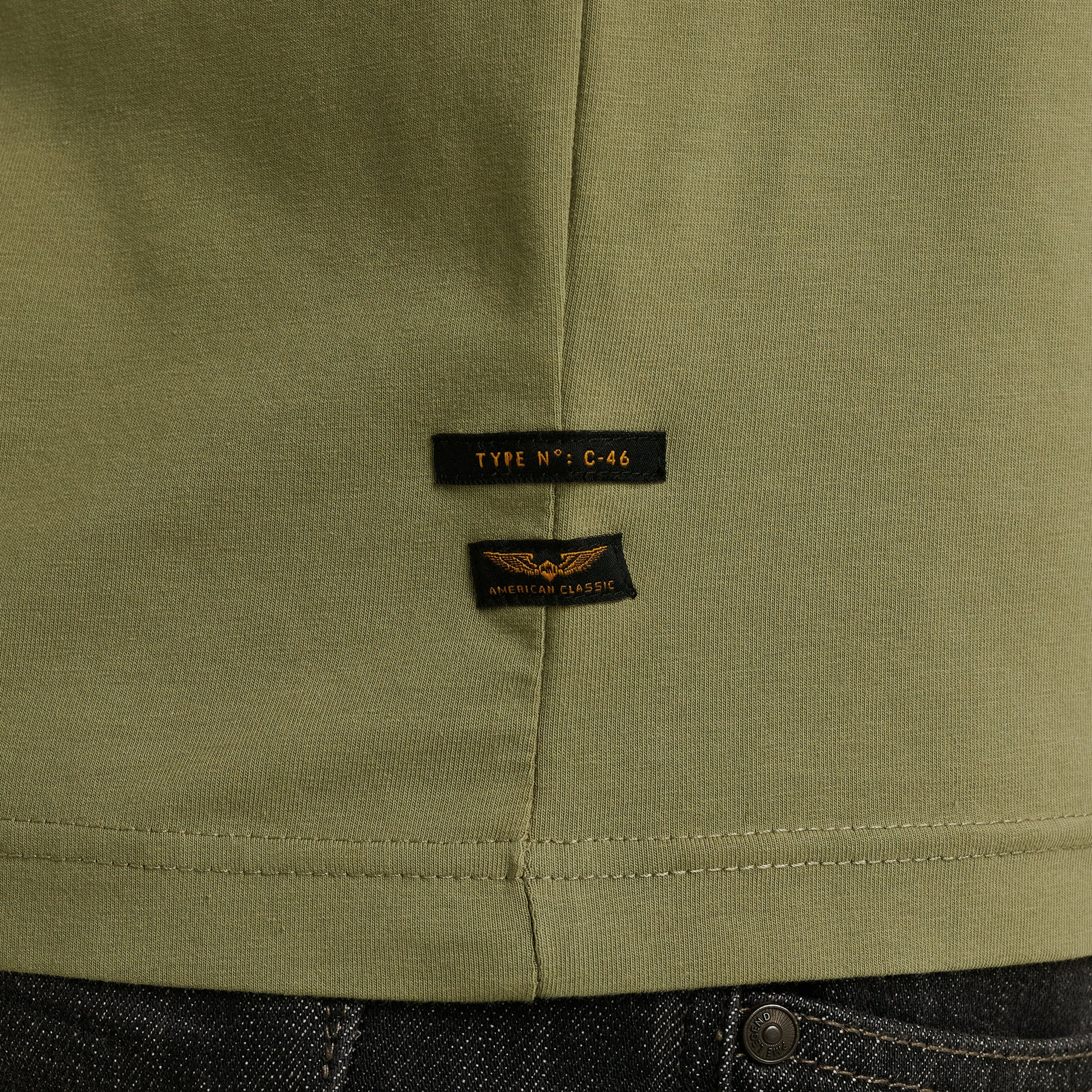 PME LEGEND T-Shirt, eingefasster Rundhalsausschnitt mit Rollkante