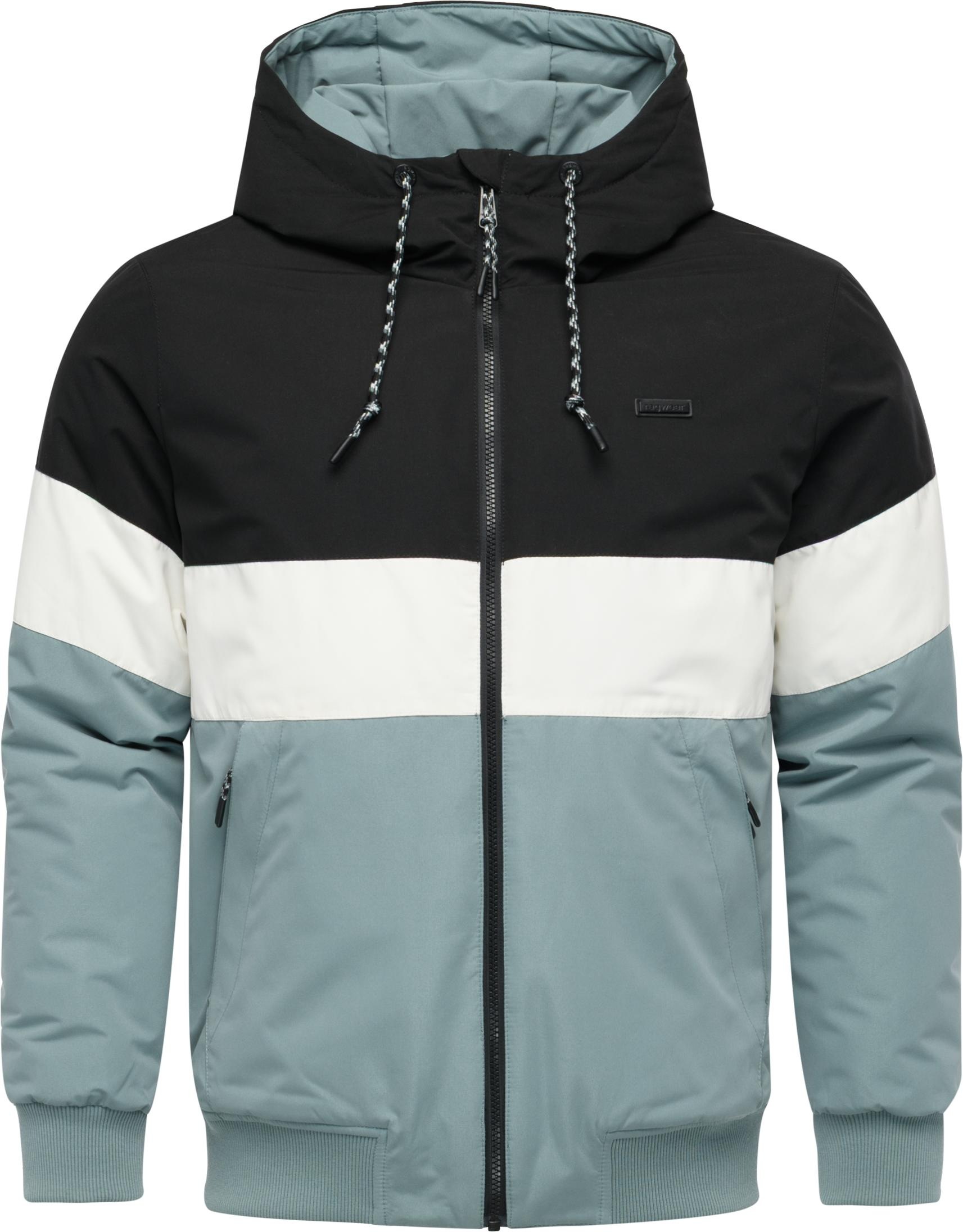 Ragwear Winterjacke "Jinig Warm YOUMODO" mit Kapuze Gefütterte Herren Colourblocking Bomberjacke mit Kapuze