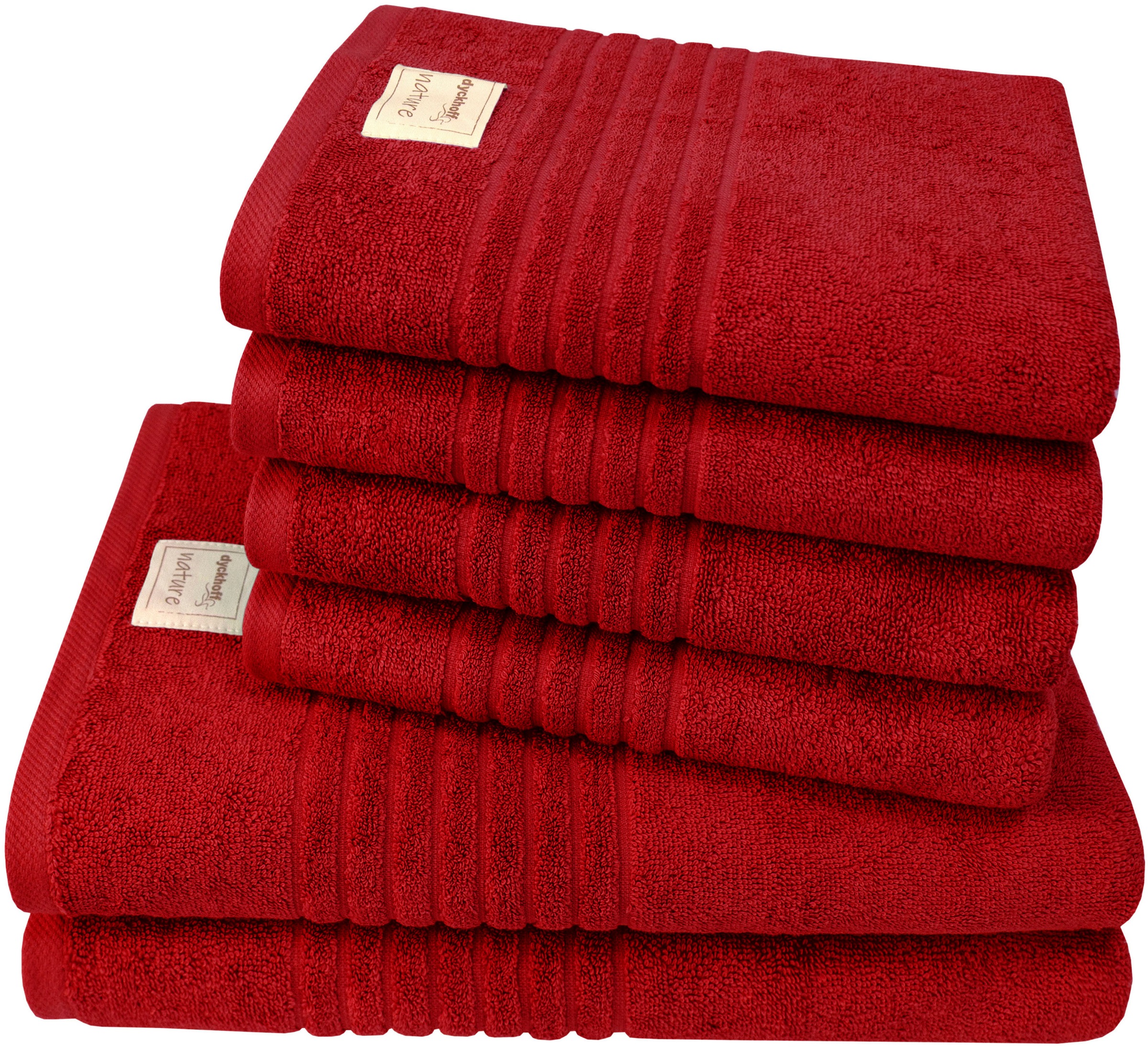 Dyckhoff Handtuch Set "Nature" Set 6 Stk. Frottier 6er Set: 4x Handtücher, günstig online kaufen