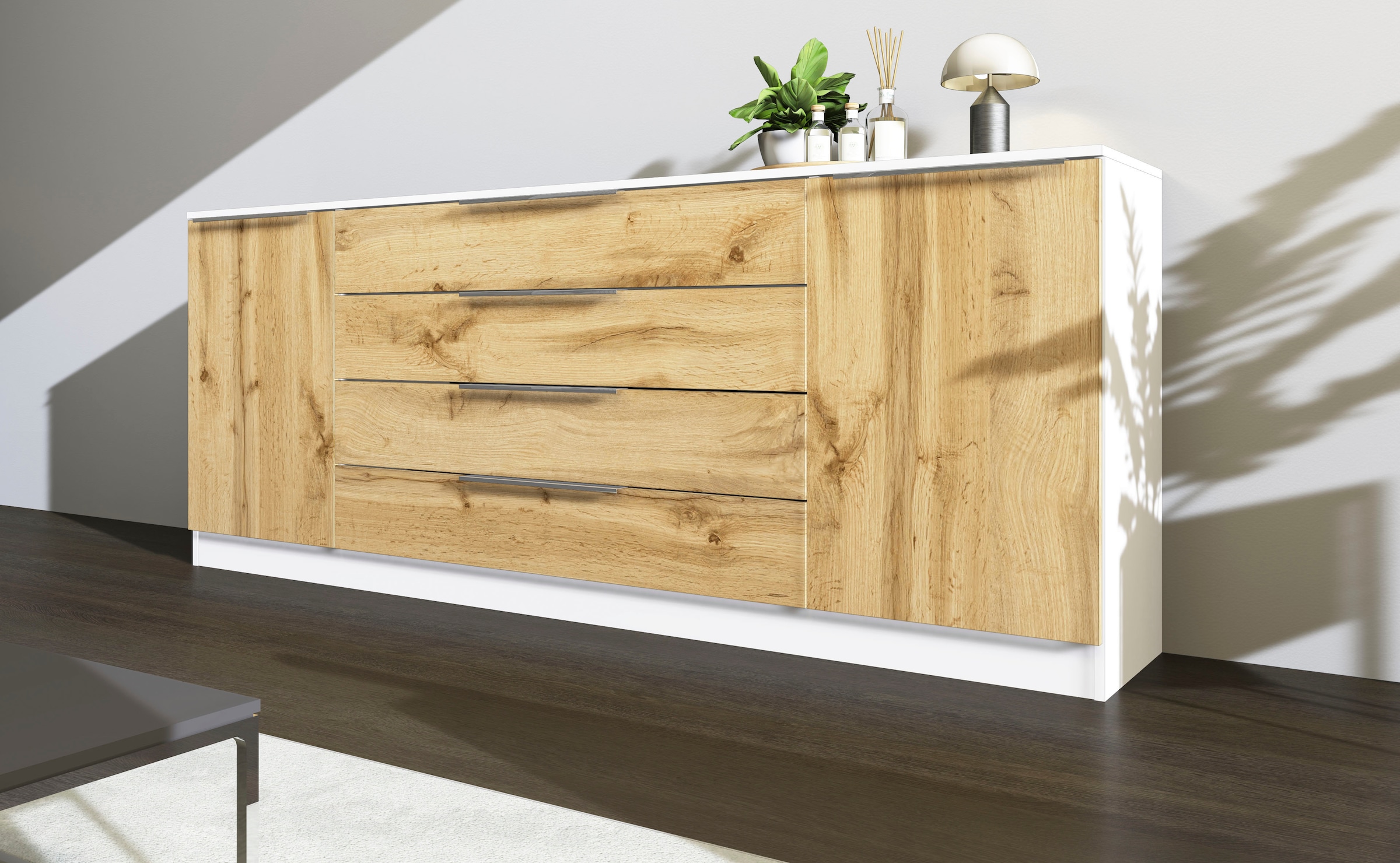 borchardt Möbel Kommode "Oliva, Kommode mit Metallgriffen" Breite 200 cm, m günstig online kaufen