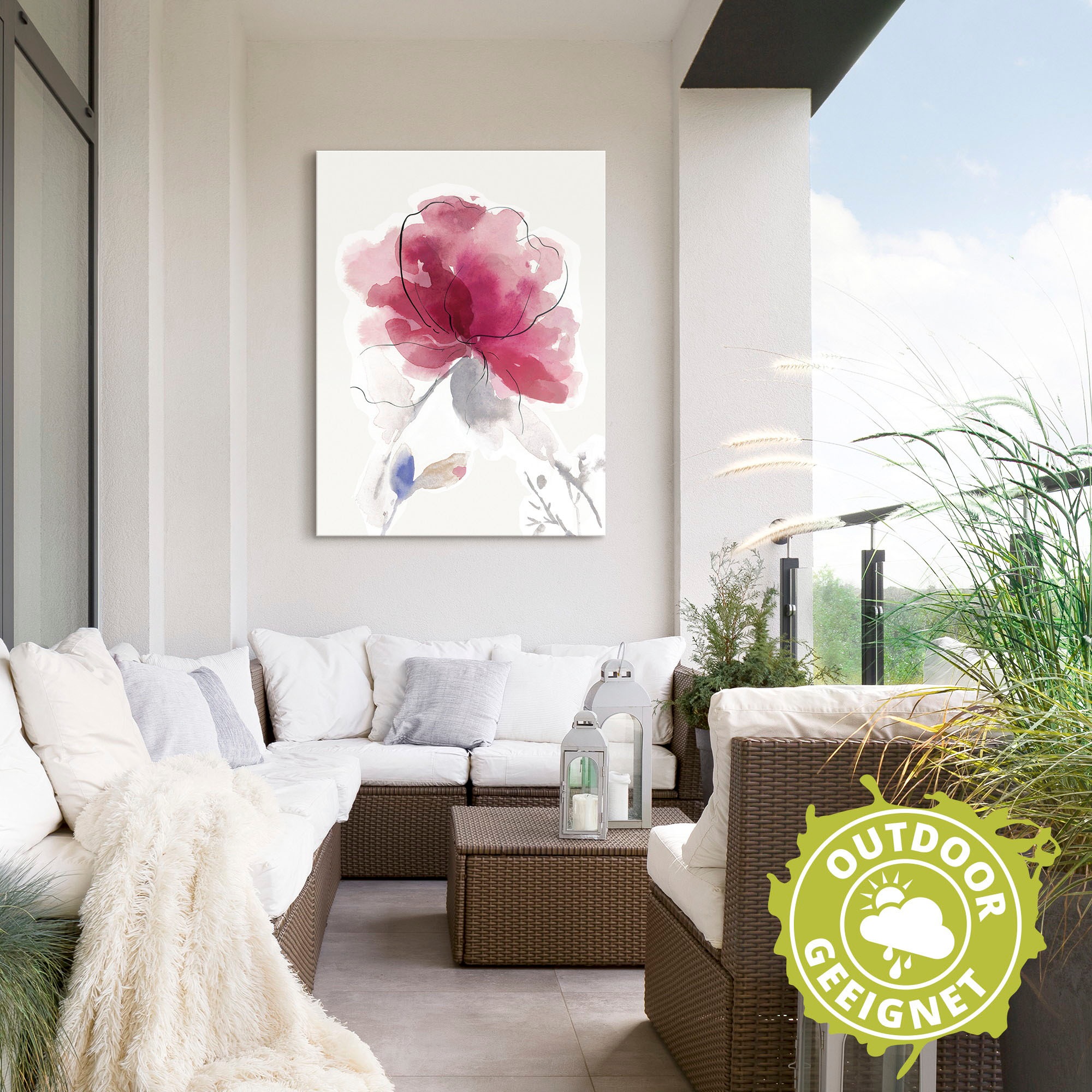 Artland Wandbild »Rosige Blüte II.«, Blumenbilder, (1 St.), als Alubild,  Leinwandbild, Wandaufkleber oder Poster in versch. Größen kaufen | BAUR