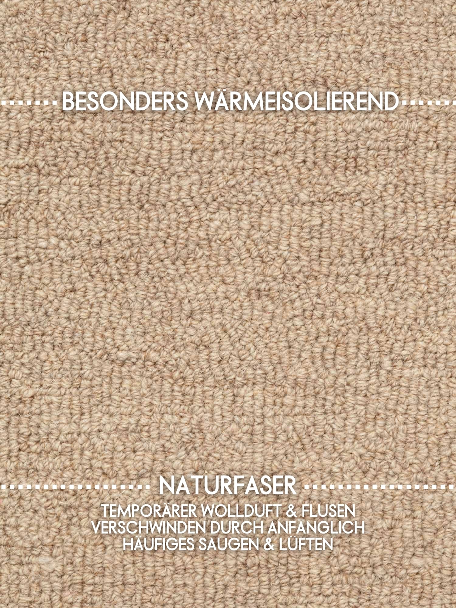 ELLE DECORATION Wollteppich »Knots« rechteckig 13 mm Höhe Handtuft, Wolle, Feines Bouclé, Wohnzimmer, Schlafzimmer, Natur