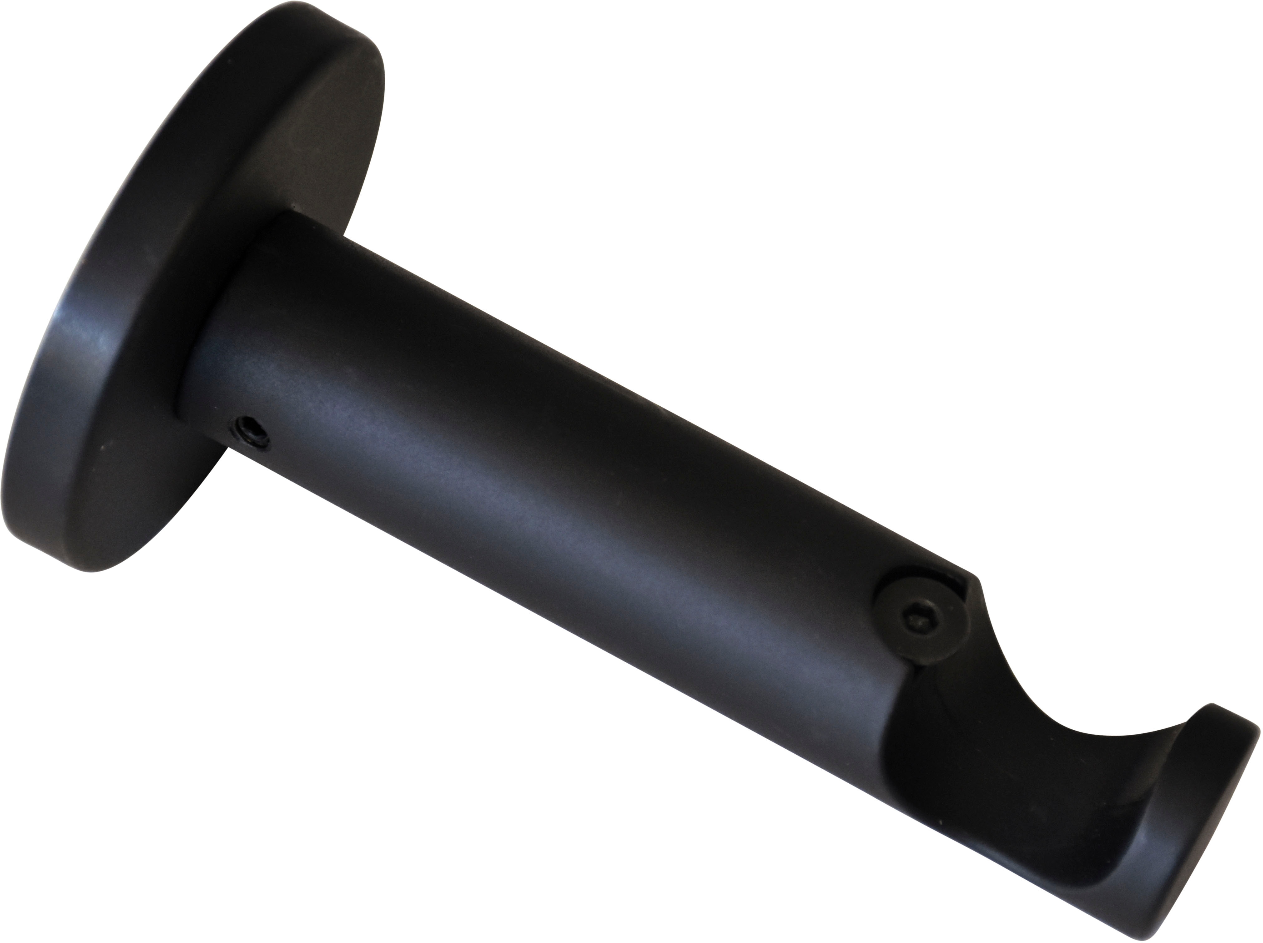 Wandträger, schwarz, SCHÖNER WOHNEN-KOLLEKTION, Gardinenstangenhalterungen, "Träger offen für Ø 20 mm", Serie Einzelprogramm Leon Ø 20 mm