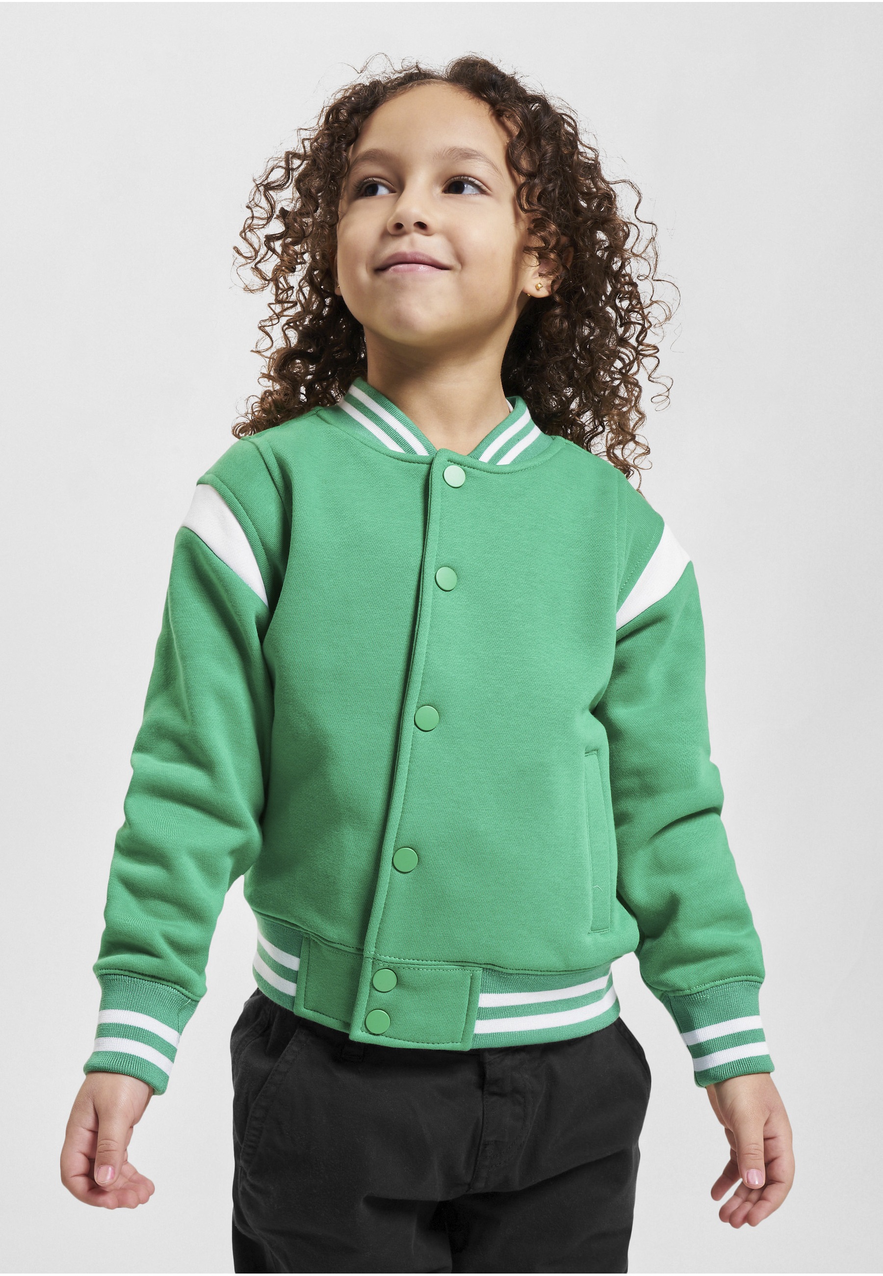 URBAN CLASSICS Collegejacke »Urban Classics Herren Boys Inset College Sweat Jacket« 1 Stk. tlg. ohne Kapuze