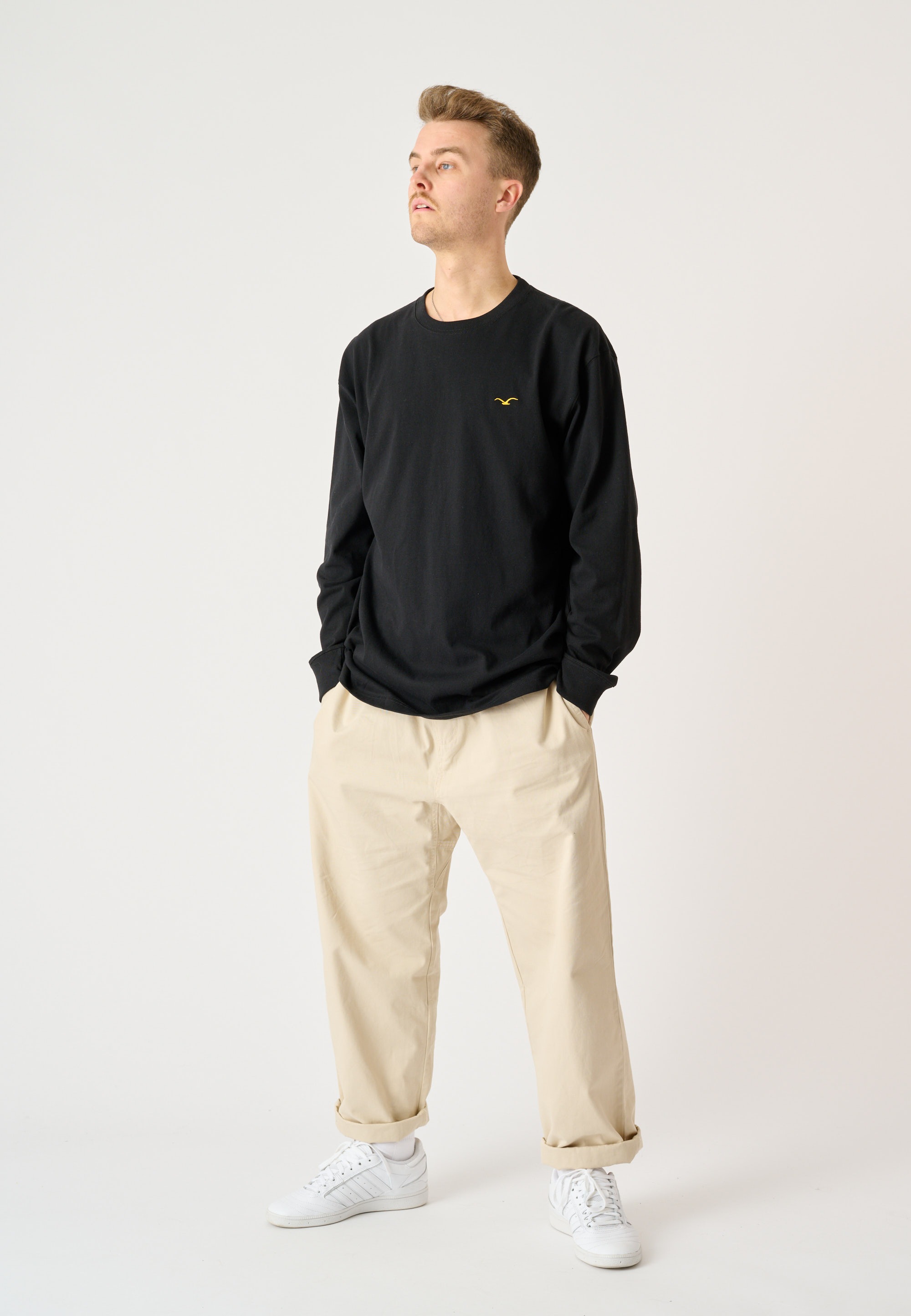 Cleptomanicx Langarmshirt "Ligull Boxy 2", mit kleiner Möwenstickerei günstig online kaufen