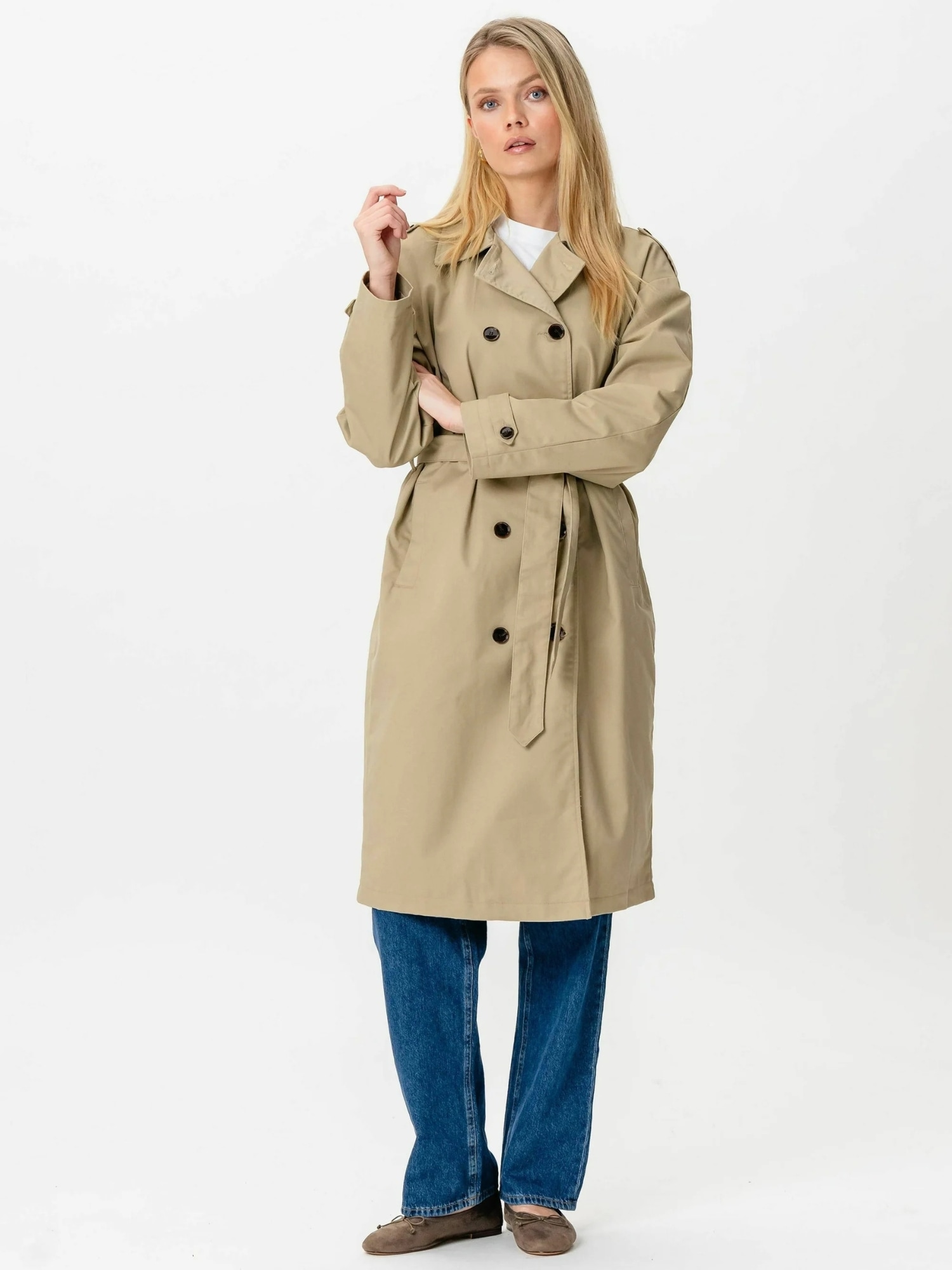 TeeShoppen Kurzmantel »TEESHOPPEN Coat Linea Trenchcoat«
