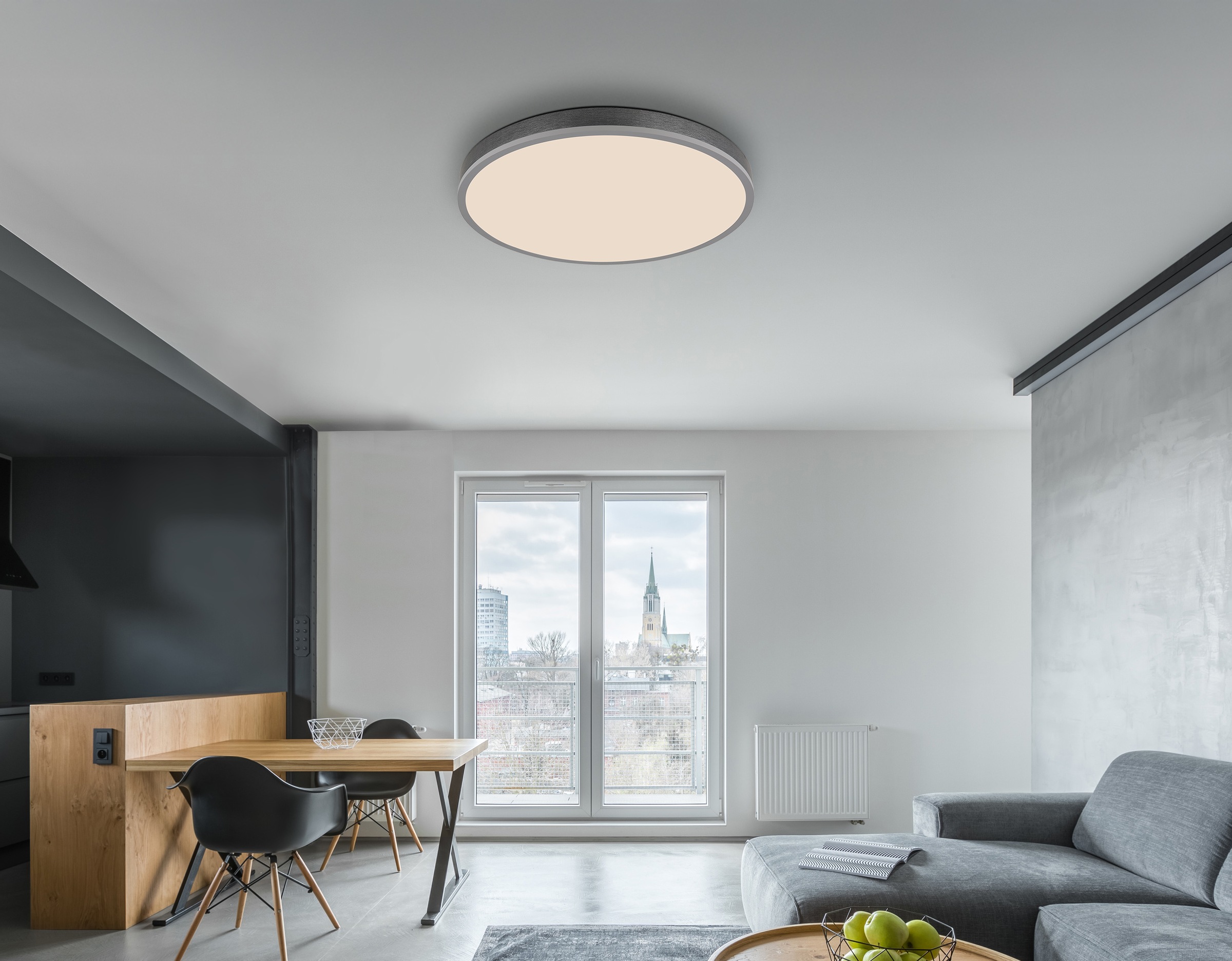 GLOBO LIGHTING Deckenleuchte »DORO« LED-Modul 1 Stk. warmweiß - kaltweiß Deckenlampe Wohnzimmer-Leuchte Schlafzimmer-Leuchte Flur Küche