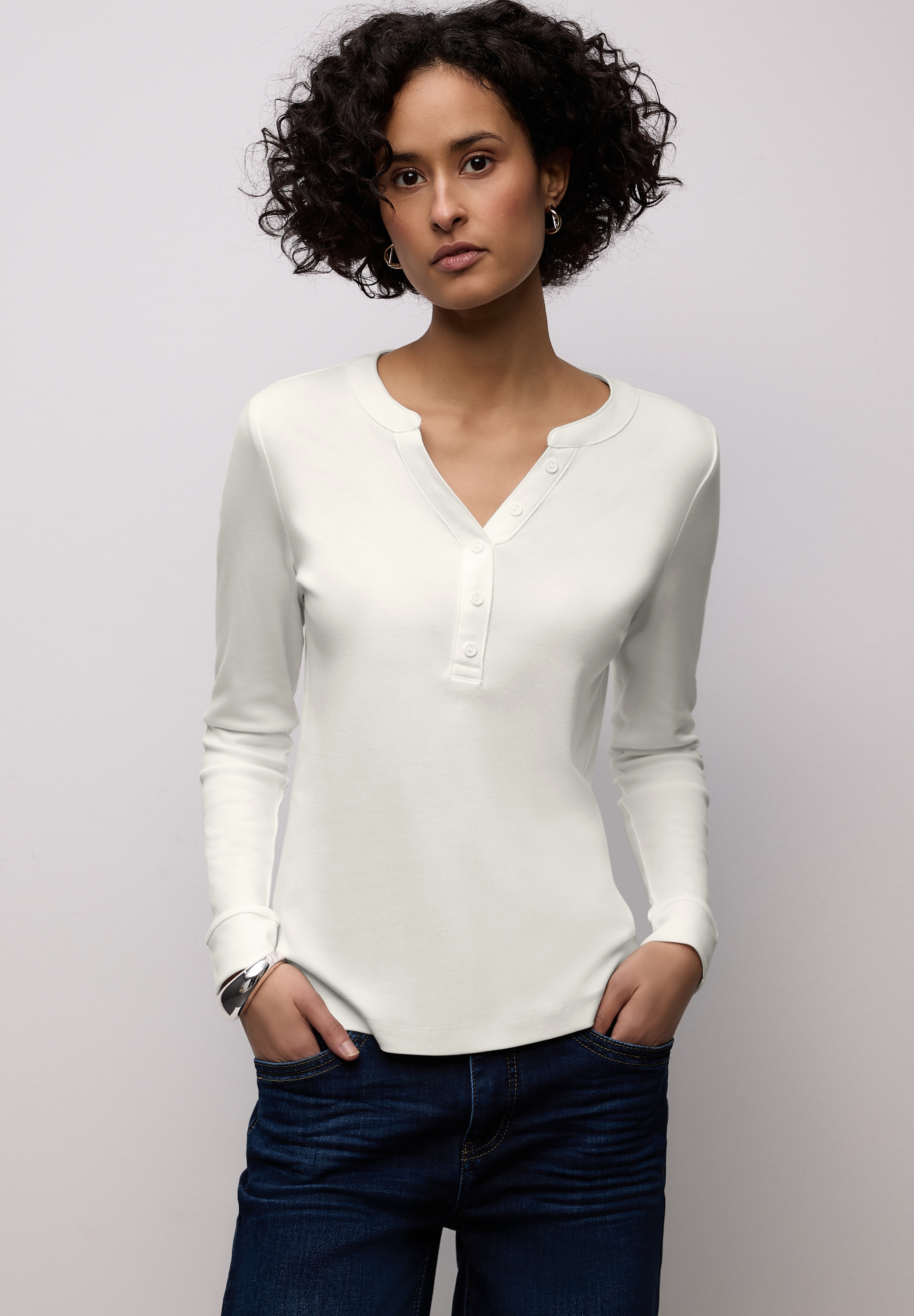 STREET ONE Langarmshirt im Tunika-Style günstig online kaufen