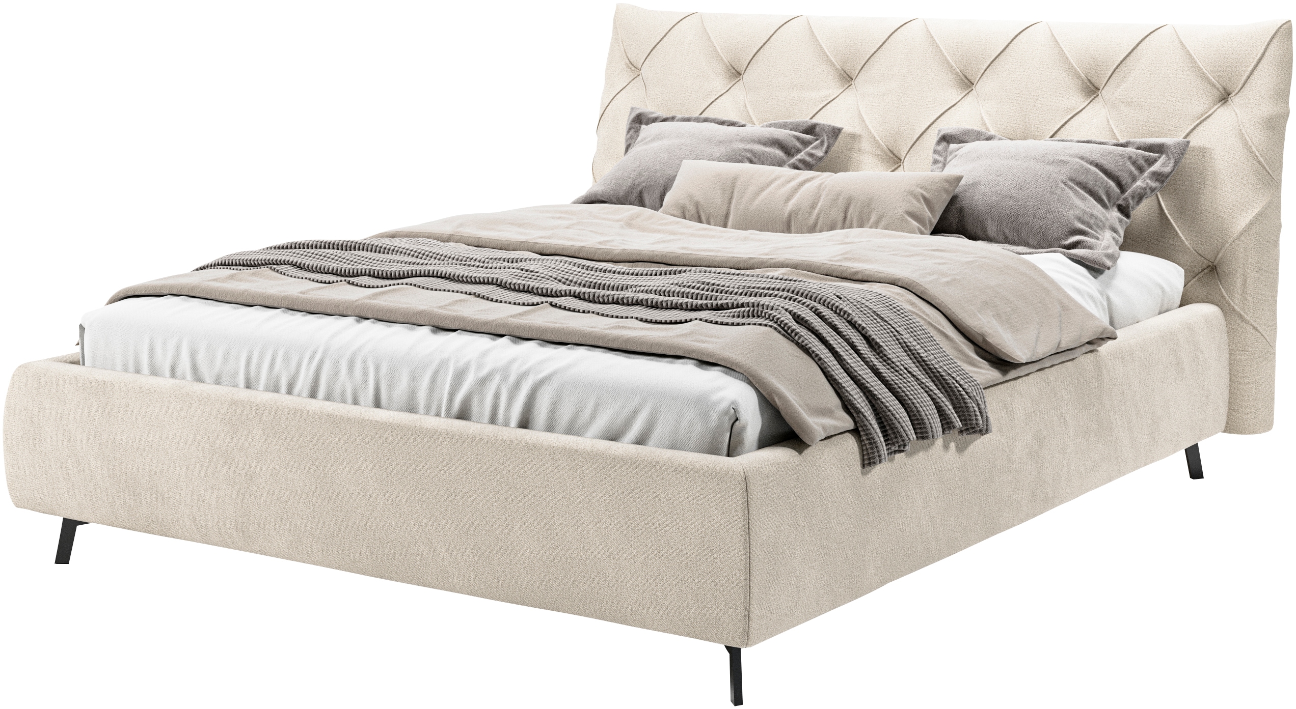 Home affaire "Elloree, in 4 Breiten bis 200cm, auch in Leder" Kopfteilhöhe 105 cm, belastbar bis 280 kg, auch in Überlänge 220cm