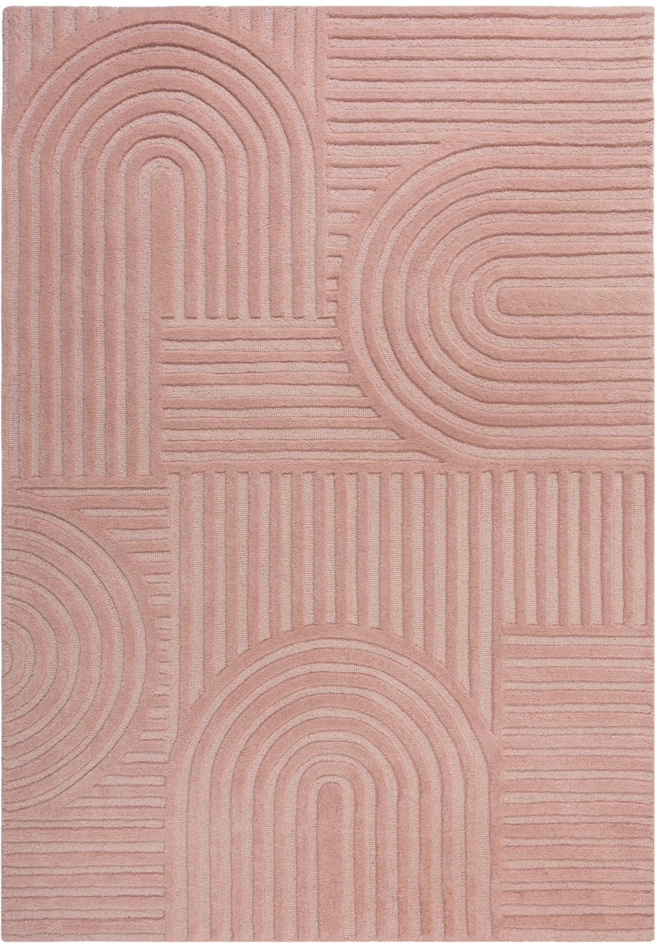 FLAIR RUGS Wollteppich "Zen Garden, modern & mit Linien" 10 mm Höhe 100% Wo günstig online kaufen