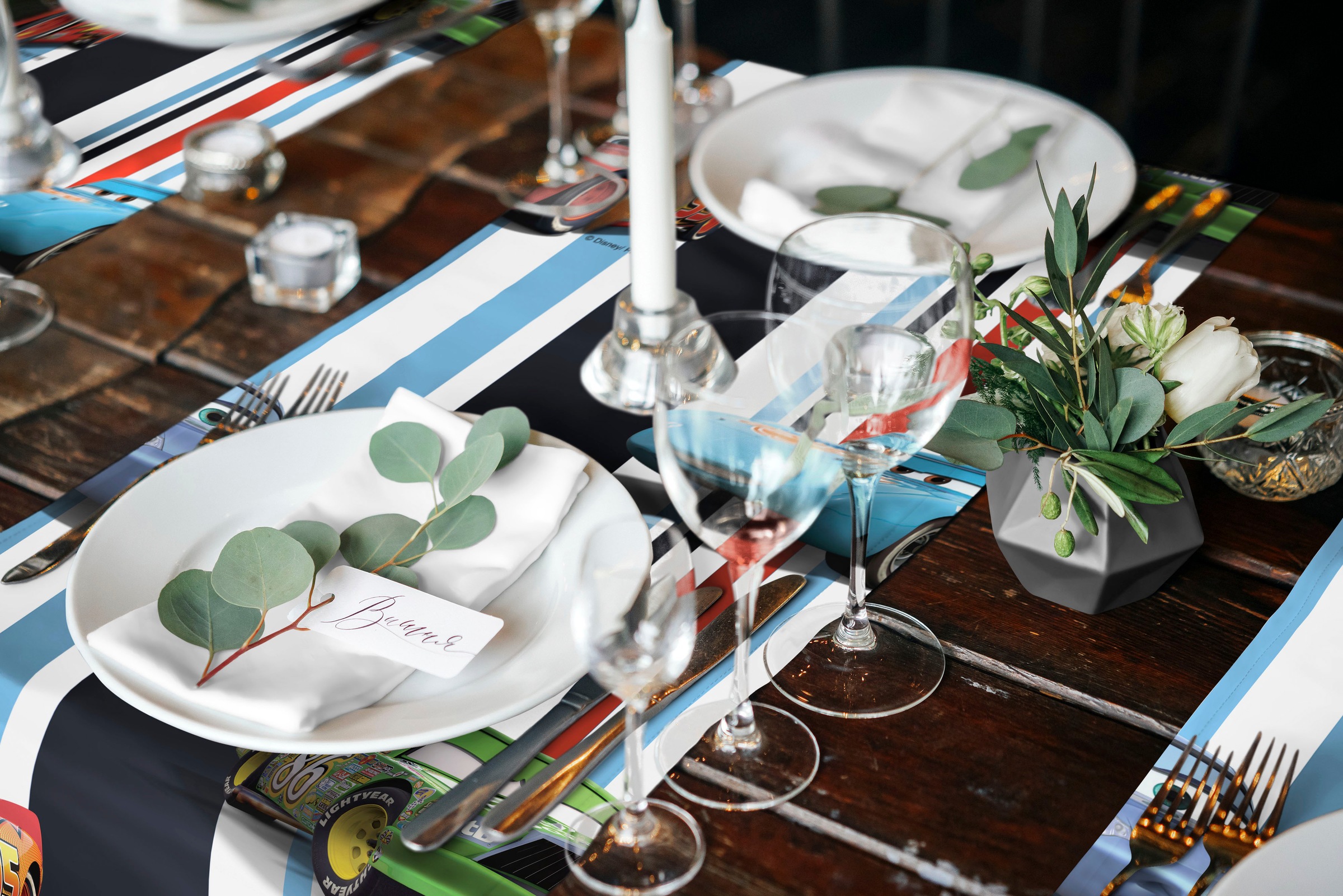 Wirth Tischläufer "Cars Stripes" Walt Disney günstig online kaufen