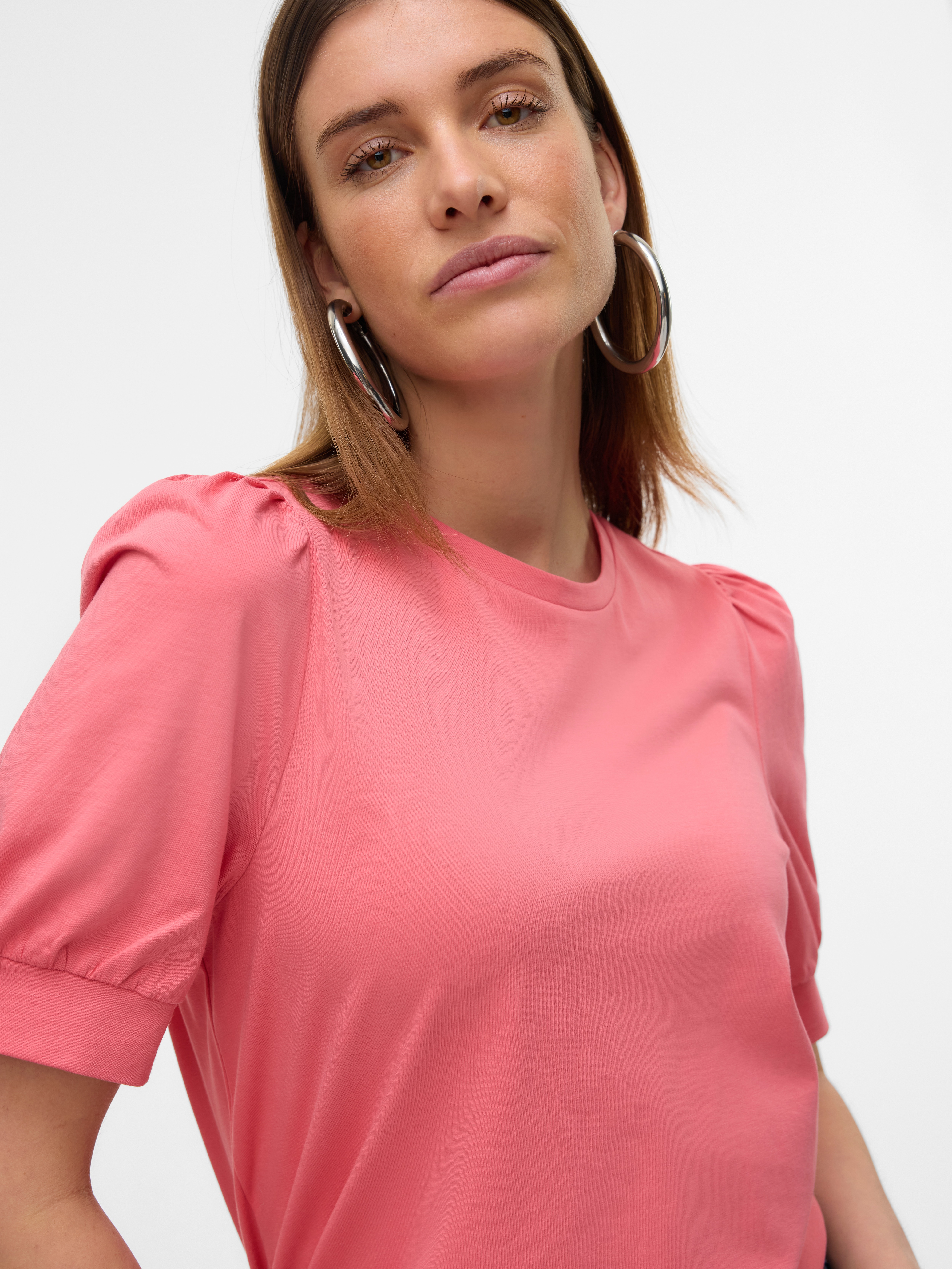 Thumbnail - Vero Moda T-Shirt "VMKERRY 2/4 O-NECK TOP VMA JRS NOOS" mit Rundhalsausschnitt