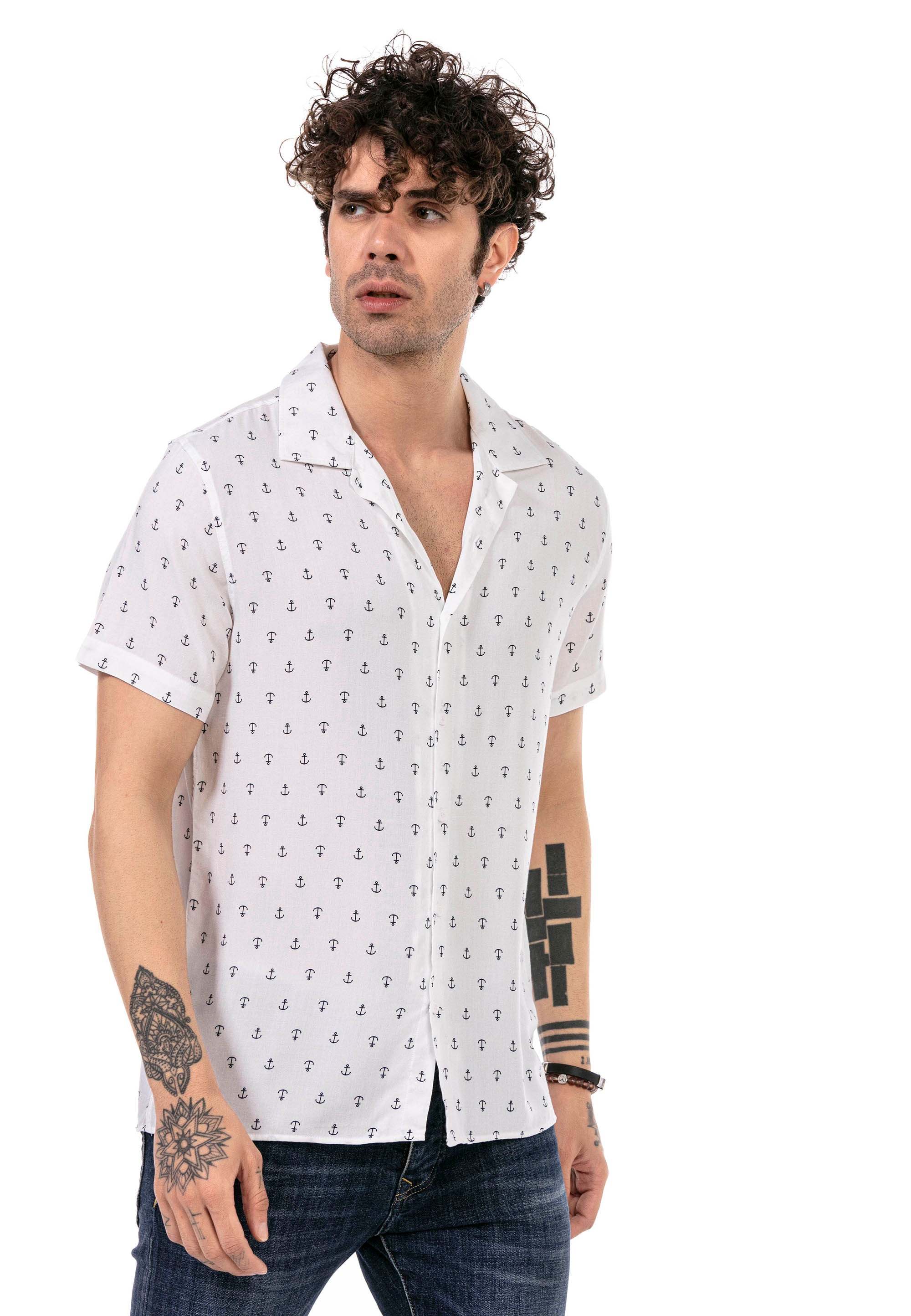 RedBridge Kurzarmhemd modischem mit | ▷ Allover-Print BAUR für »Slough«