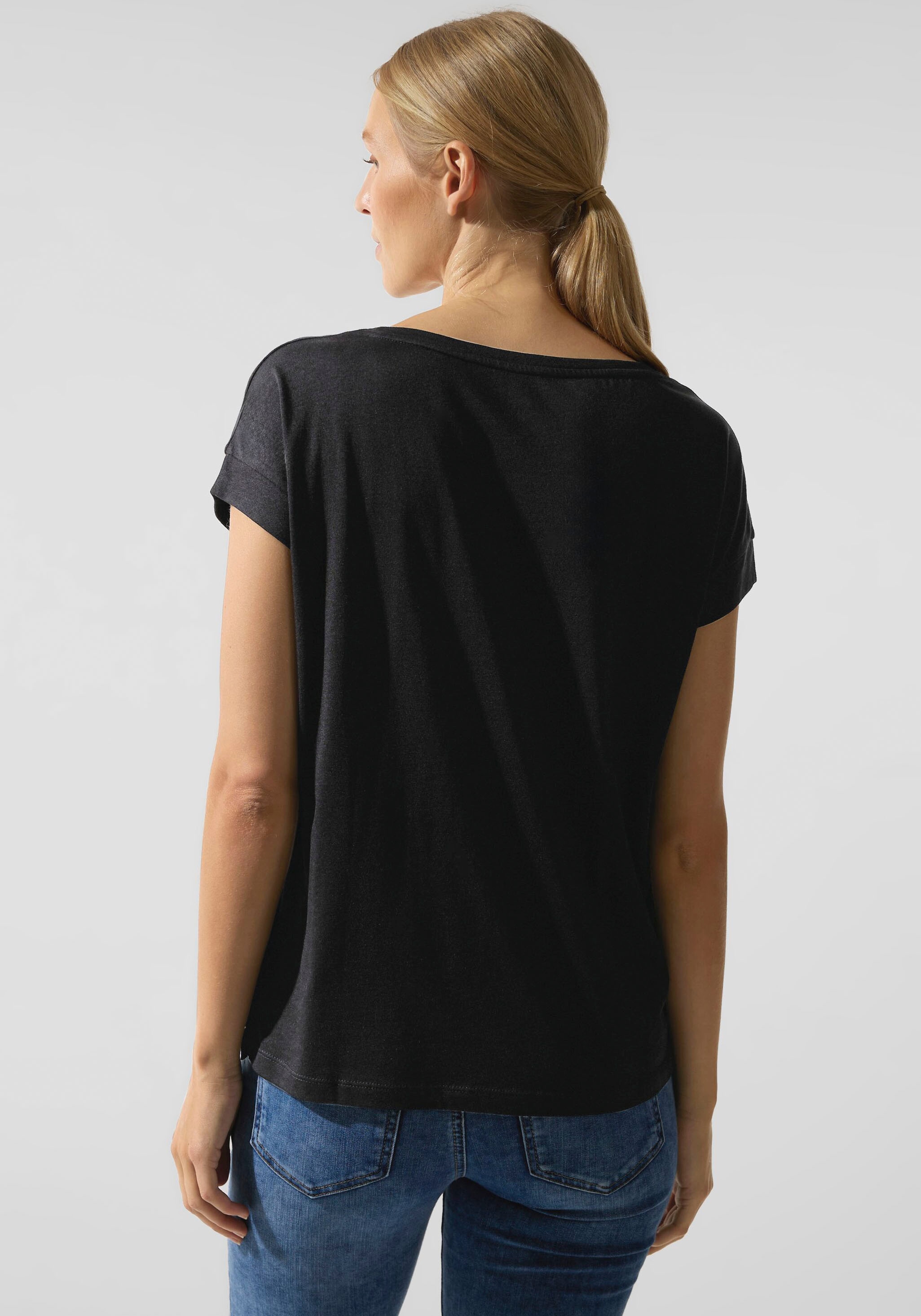 ONE mit schimmerndem Shirttop, | Frontprint STREET BAUR kaufen