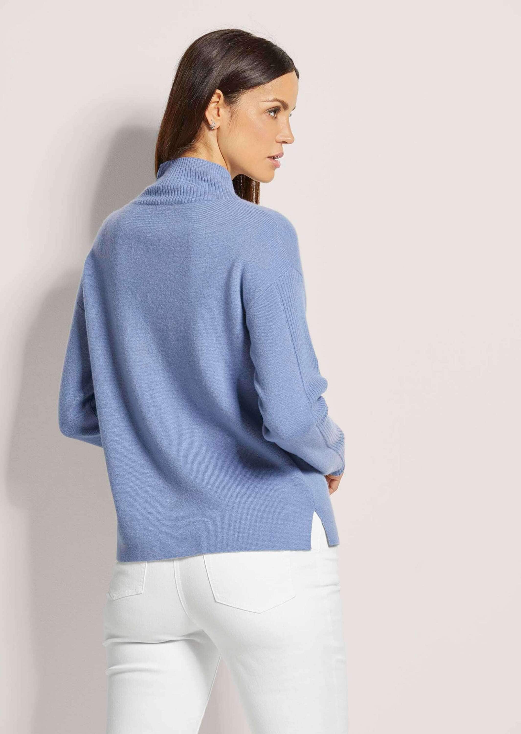 MADELEINE Longpullover »Strickpullover Kaschmir-Pullover mit Pointelle-Muster«