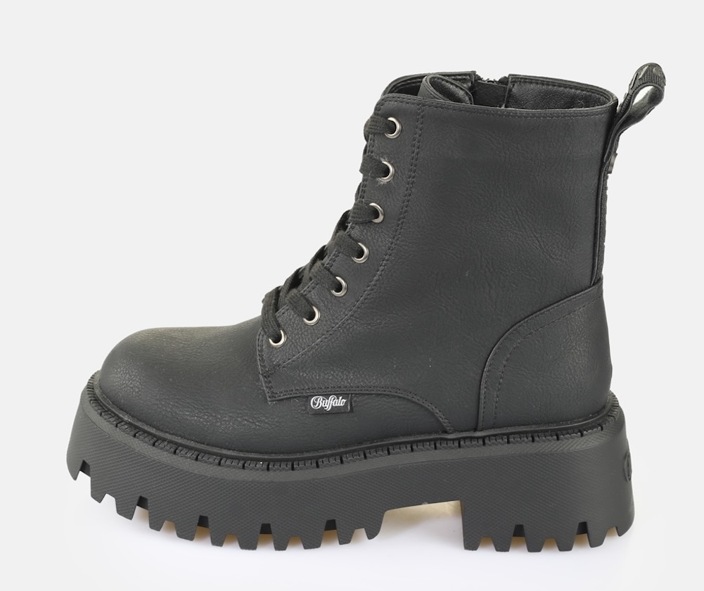Buffalo Schnürboots »Aspen Lace Up Warm«, Plateauboots, Bikerboots mit Schnürung und Reißverschluss