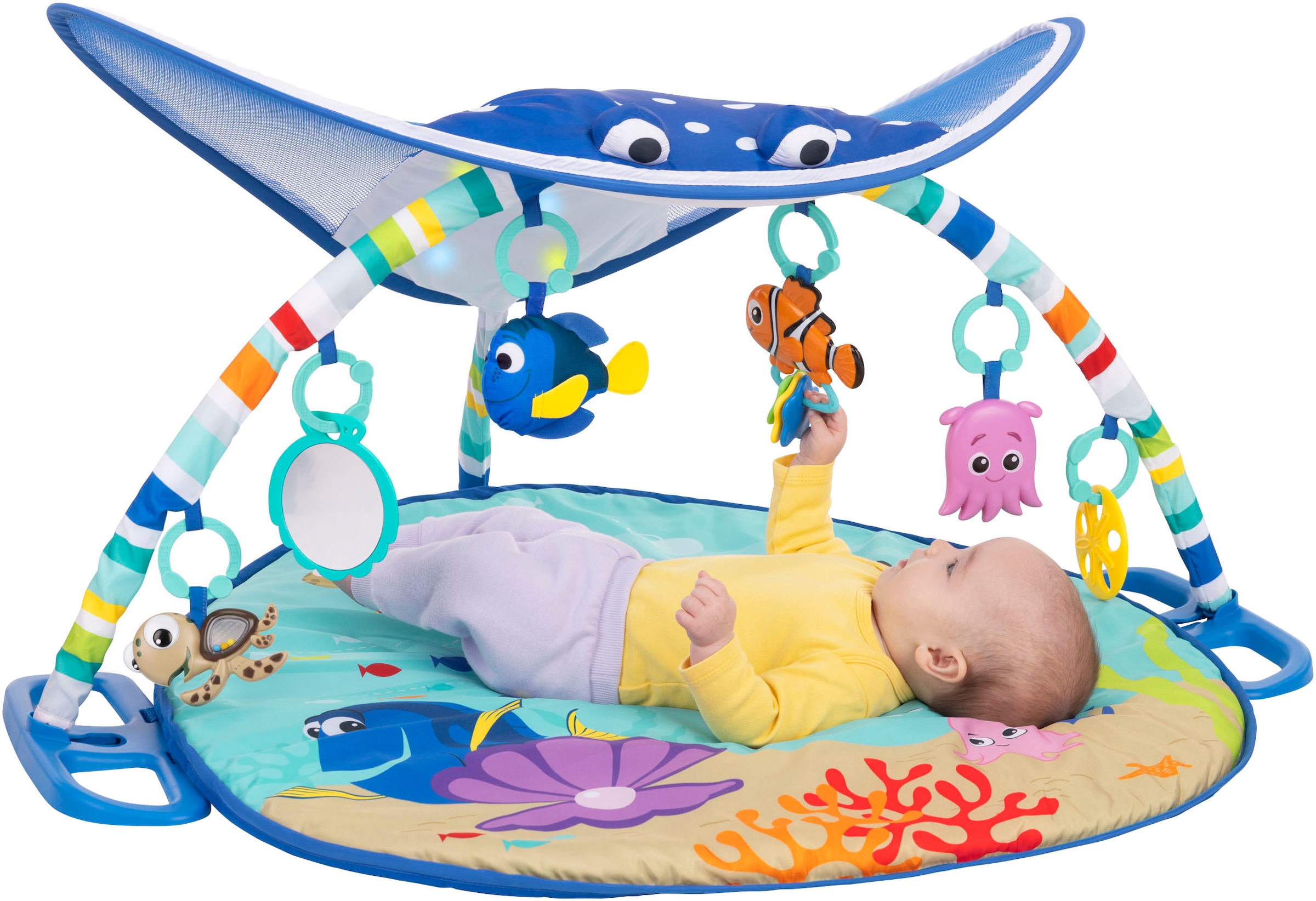 Bright Starts Spielbogen »Finding Nemo Mr. Ray Ocean Lights & Music Gym«, mit Licht- und Soundeffekt