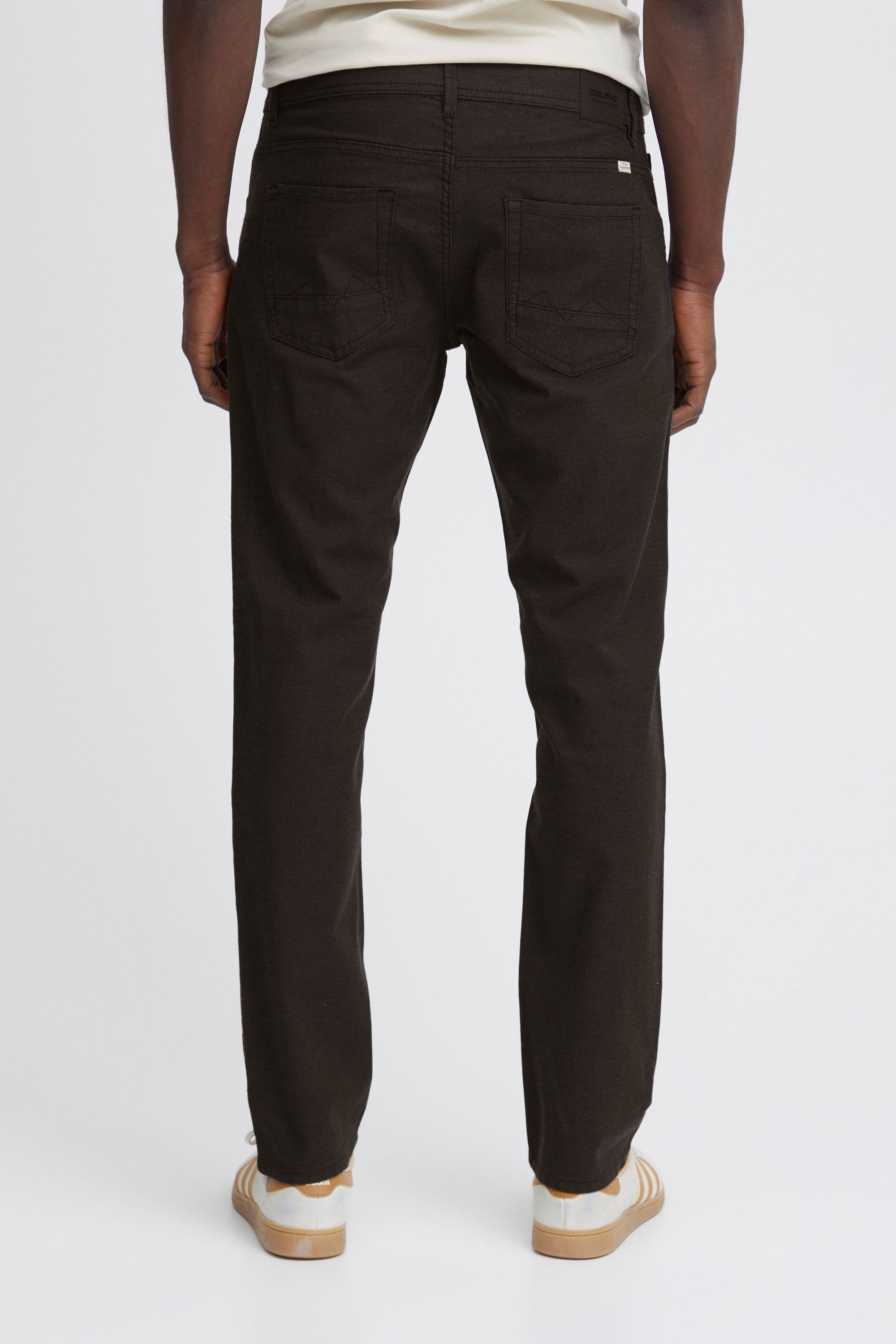 Stoffhose BLEND "BHEdford", Herren, Gr. 33, Länge 32, schwarz, Web, 98% Baumwolle, 2% Elasthan, unifarben, regular fit lang, Hosen Stoffhose, Basic Chinohose 6