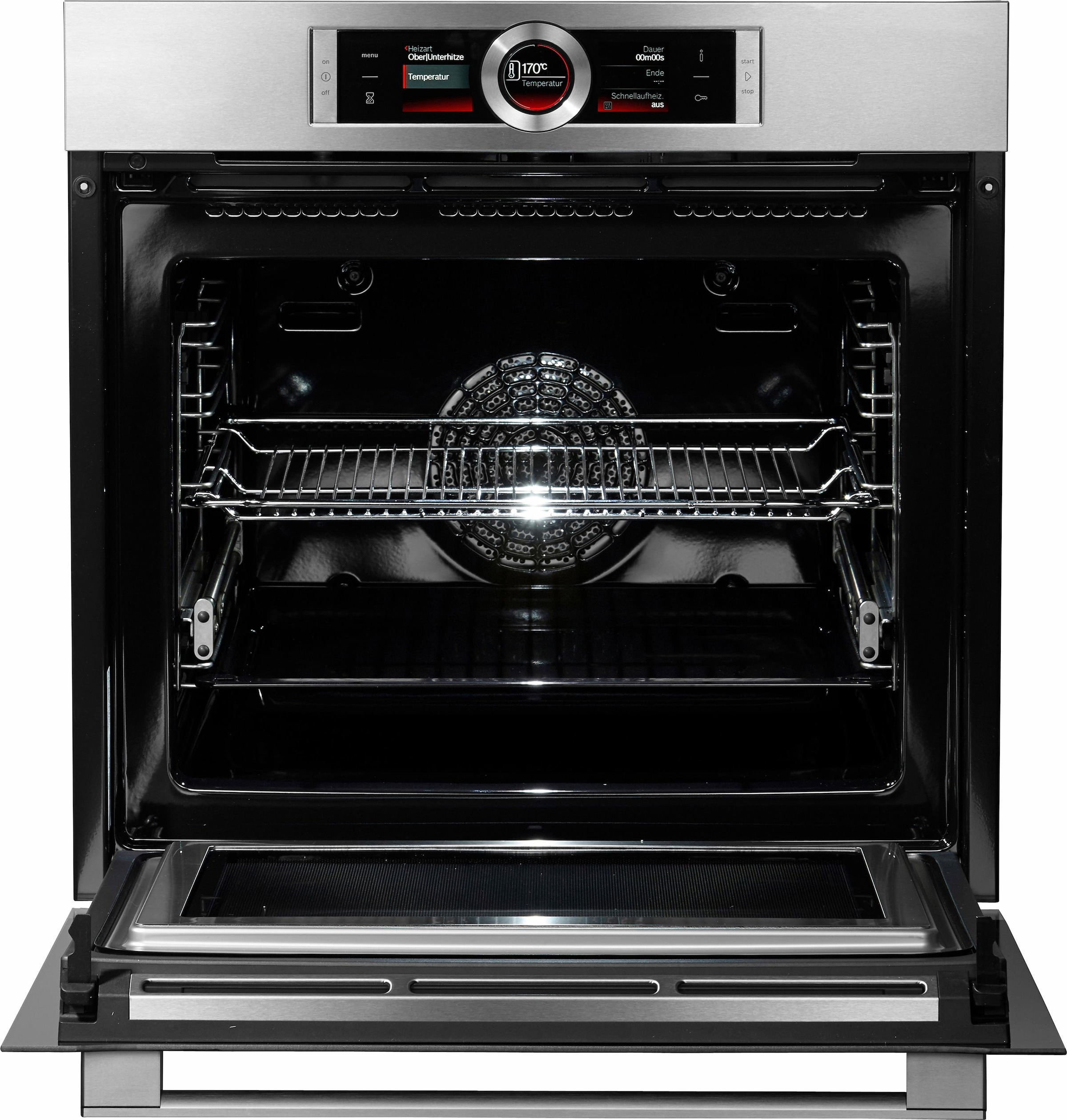 BOSCH Backofen mit Mikrowelle »HMG6764S1«, Serie 8, mit Vollauszug, Pyrolyse-Selbstreinigung, mit 4D Heißluft
